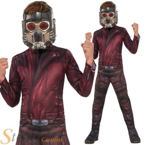 Deluxe Star Lord Boys Superhero Costume Guardians Galaxy Childs Kids Fancy Dress