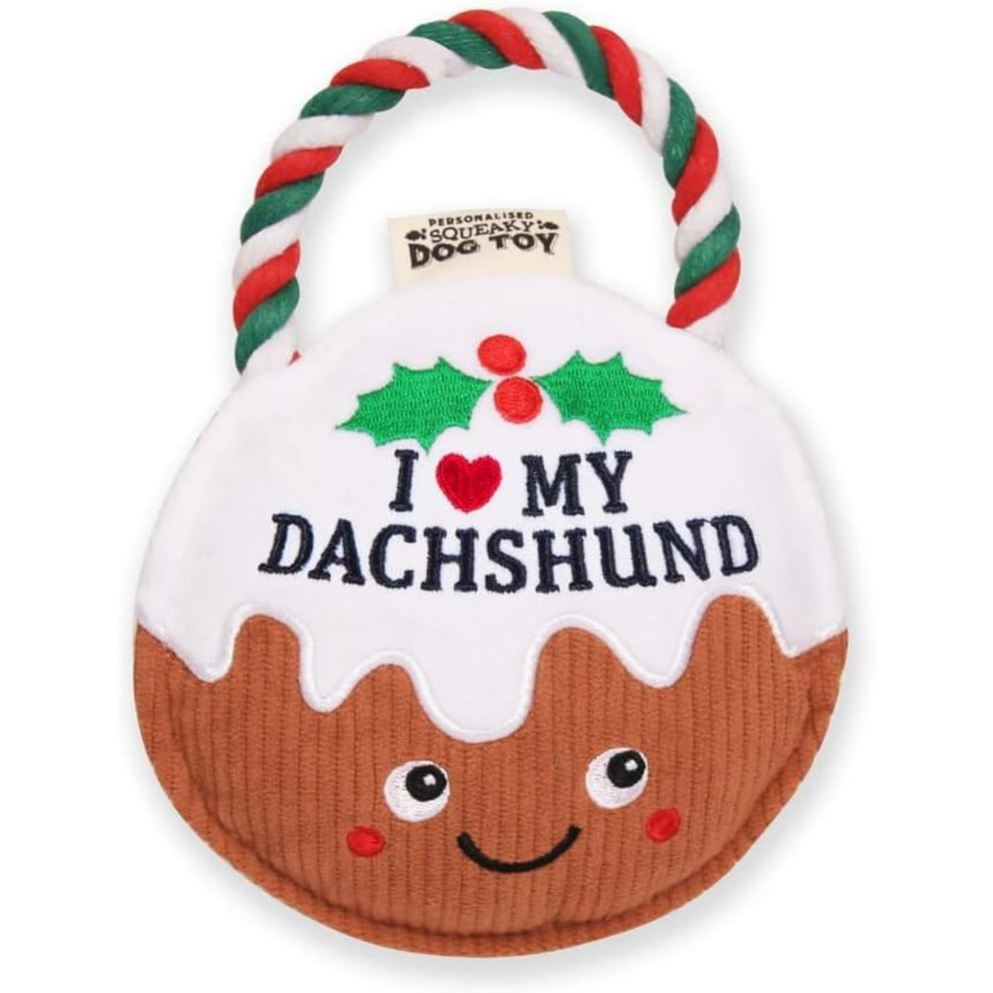 Personalised Christmas Pudding Dog Toy