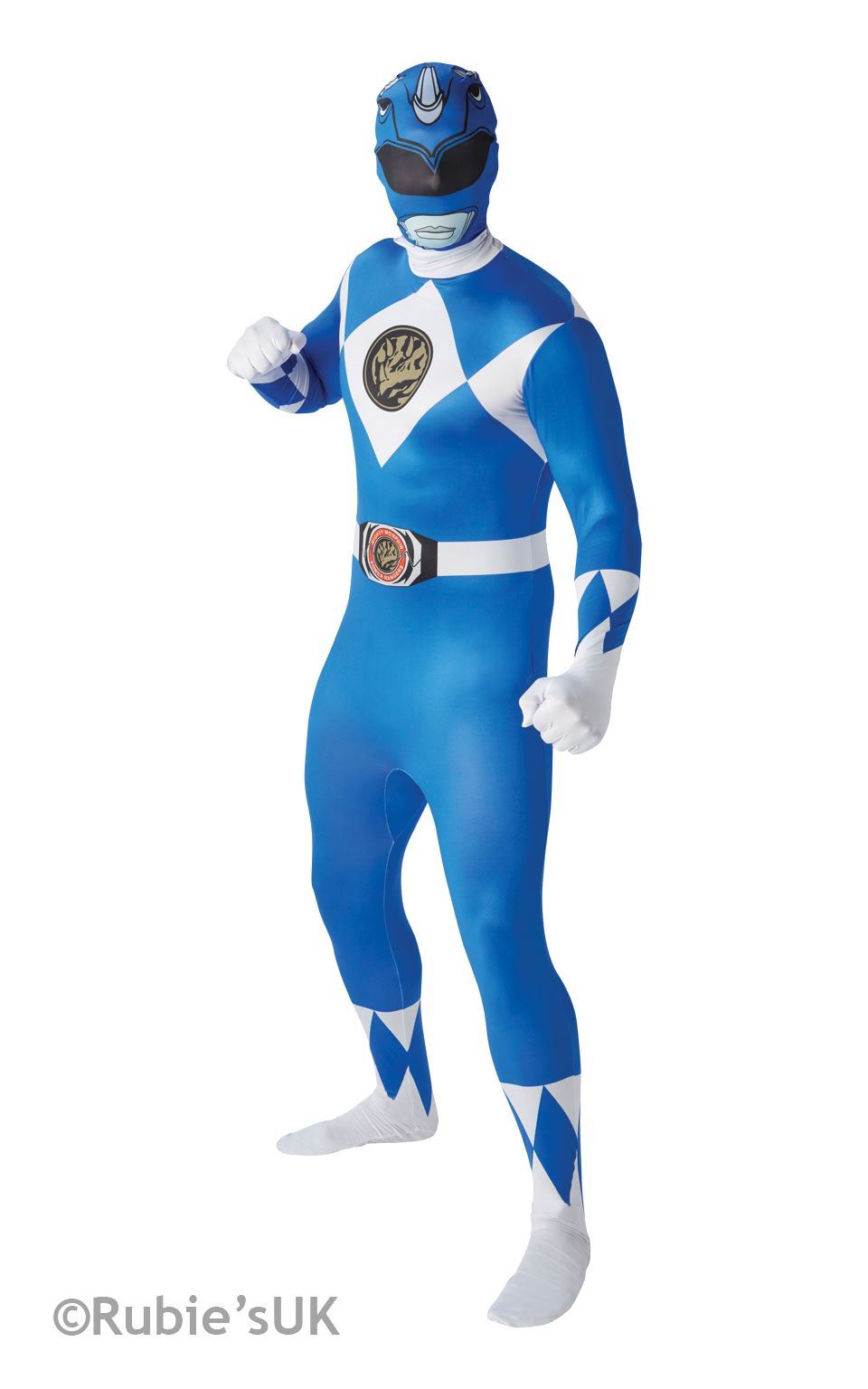 Adulto Mighty Morphin Power Rangers Fancy Dress Costume Para Hombre señoras 2 Skin
