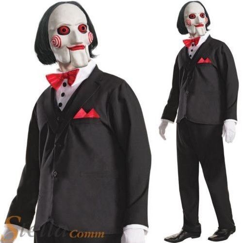 Mens Saw Movie Billy Jigsaw Costume