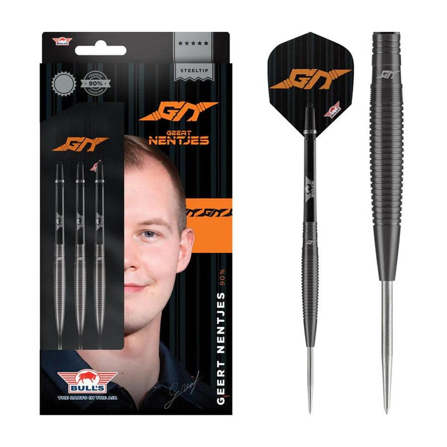 Bull's NL Geert Nentjes Black 90% Tungsten Steel Tip Darts - Picture 3 of 5