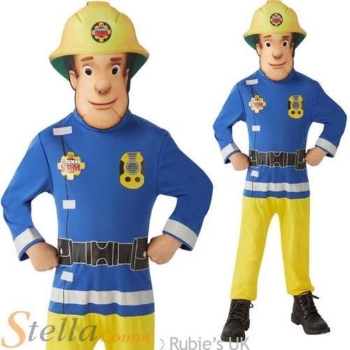 Boys Fireman Sam Childs Firefighter Fancy Dress Uniform Book Week Kids Costume