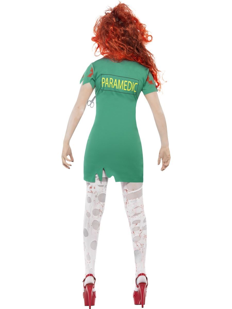 Ladies Zombie Nurse Costume Halloween Horror Scrubs Fancy Dress Outfit