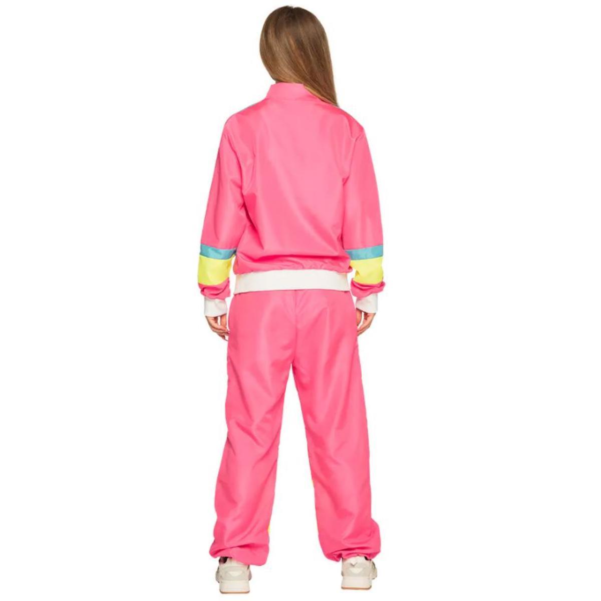 Boland - Retro Babe Shell Suit Costume (Neon Pink) - Women - Picture 3 of 8