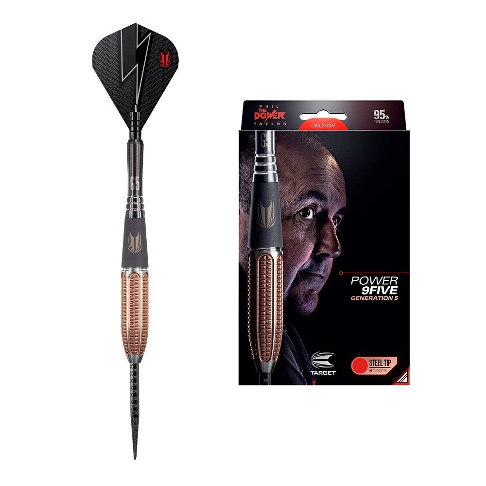 TARGET PHIL TAYLOR POWER 9FIVE GEN 5 95/% TUNGSTEN 24 Gram Steel Tip Darts 200933