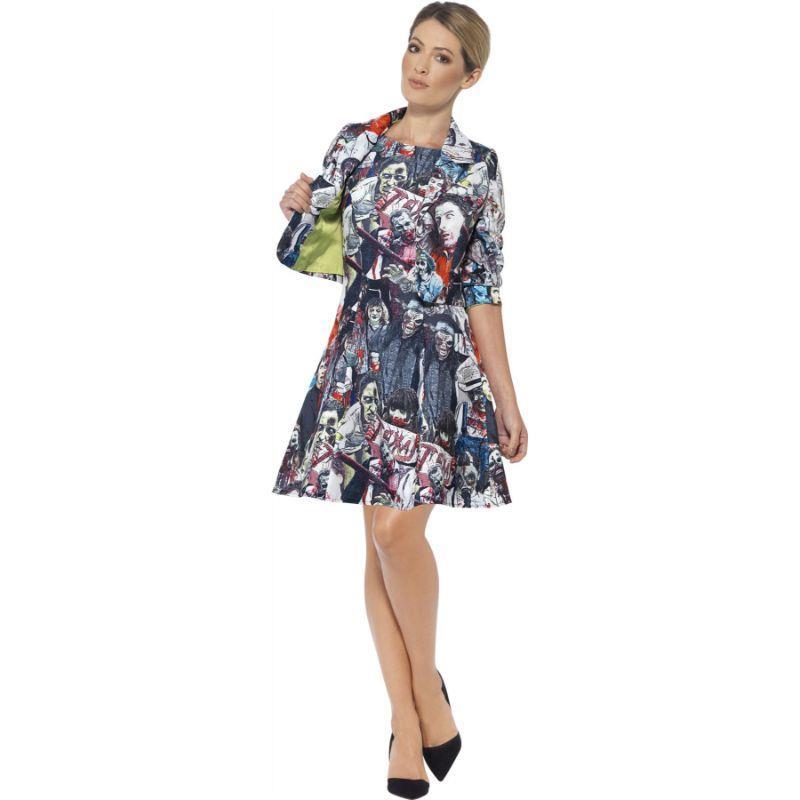 Smiffys Zombie Kleid Anzug Damen Halloween Verkleidung Kostüm - Bild 6 von 6