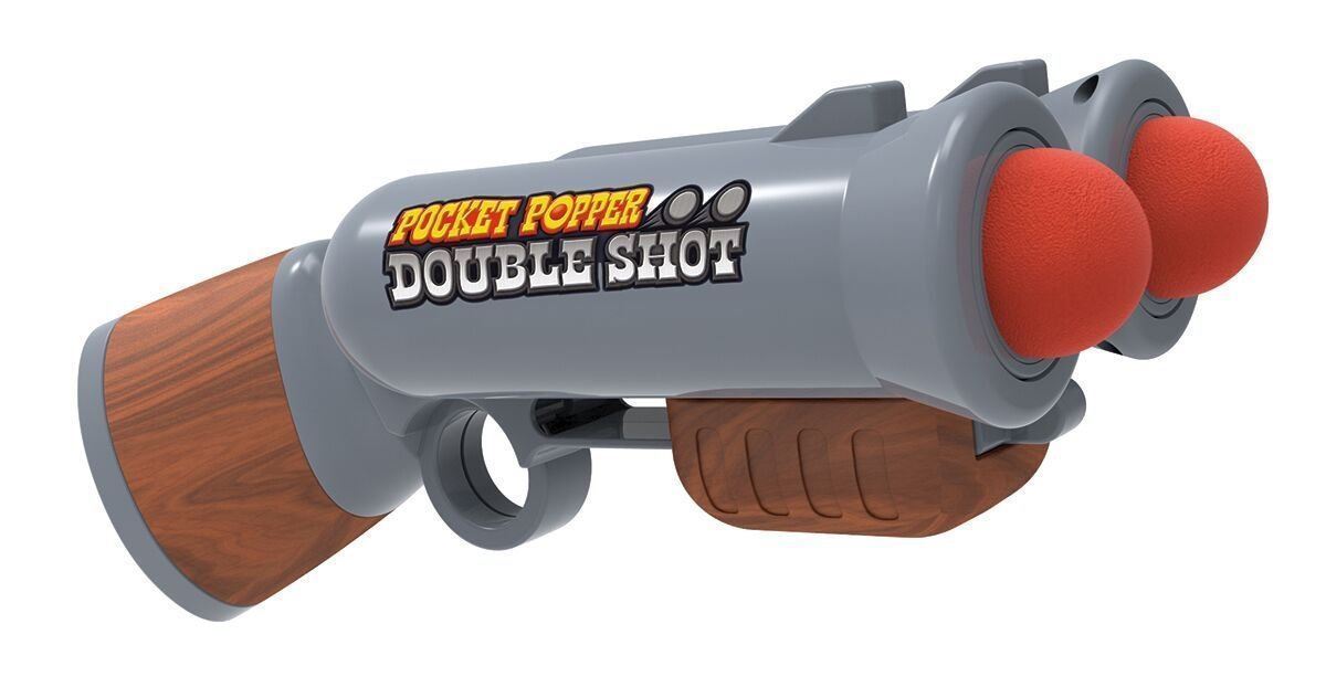 Pocket Popper Double Barrel Shotgun Foam Ball Firing Toy Gun eBay