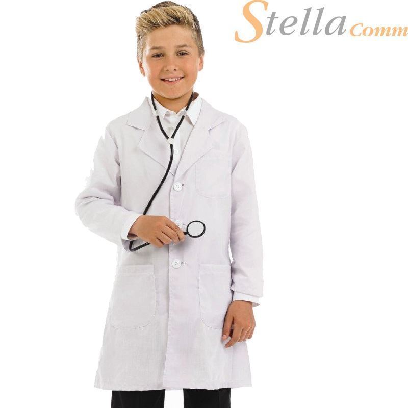 Boys Drs Coat & Stethoscope Costume for Doctor Fancy Dress Kids