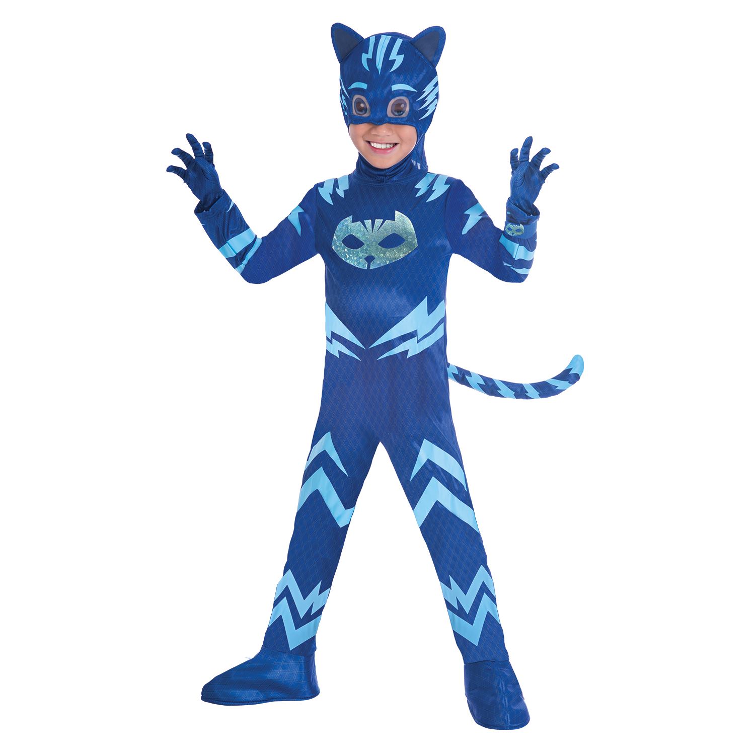 Boys Girls Deluxe PJ Masks Costume Childrens Superhero Fancy Dress