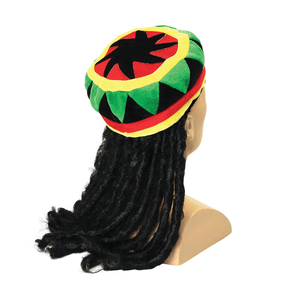 Nouveau rasta jamaïcain bob marley chapeau perruque dreadlocks /& lunettes caraïbes déguisements