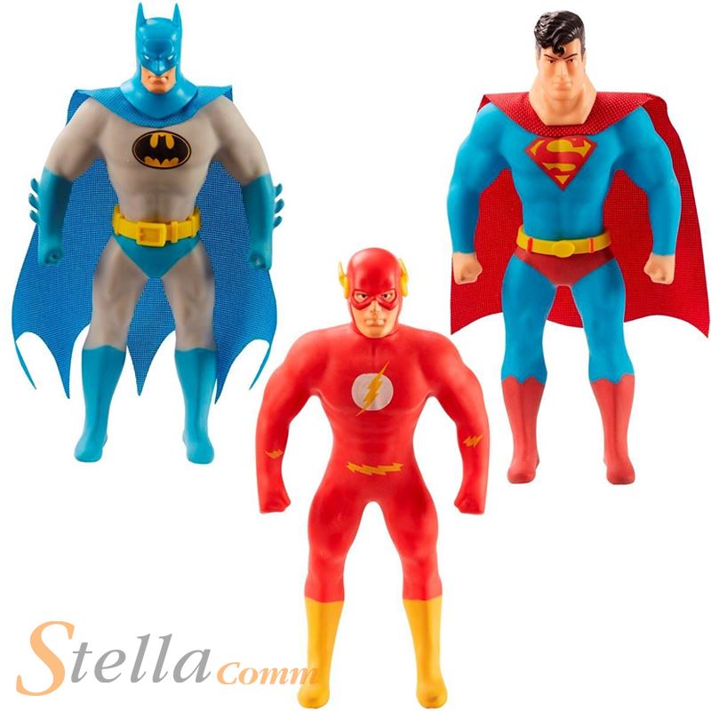 Justice League Mini 7" Stretch Armstrong Figures Flash Batman Superman