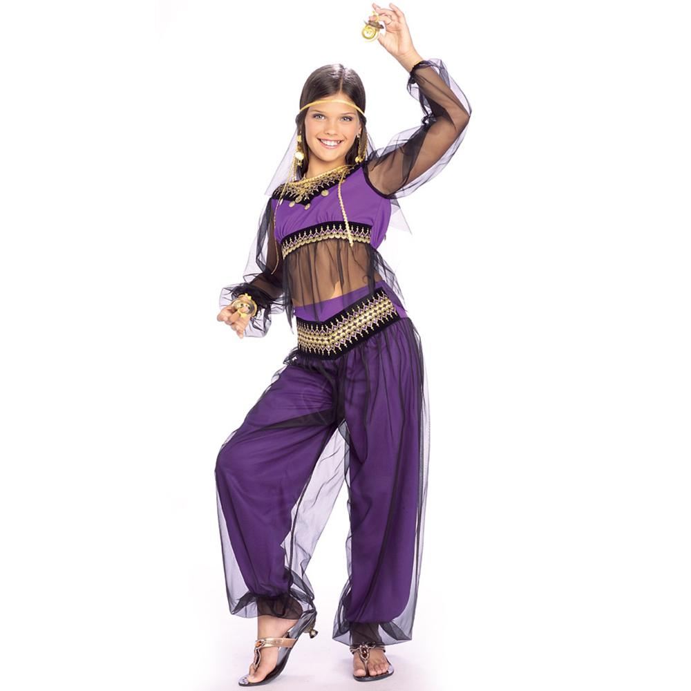 Girls Harem Princess Jasmine Arabian Nights Kids Fancy Dress Costume Outfit