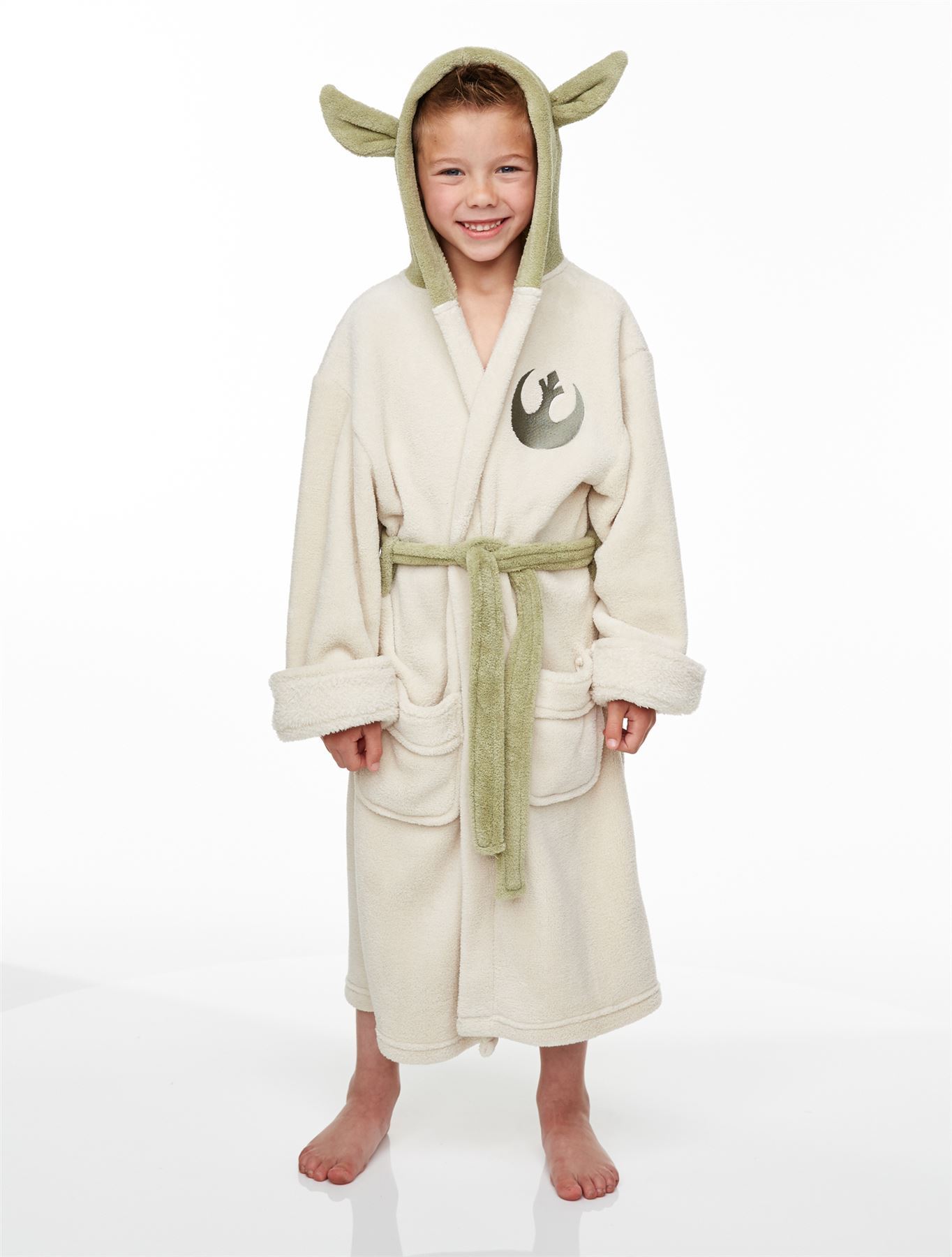 Kids Official Star Wars Jedi Yoda Plush Fleece Bathrobe Boys Girls