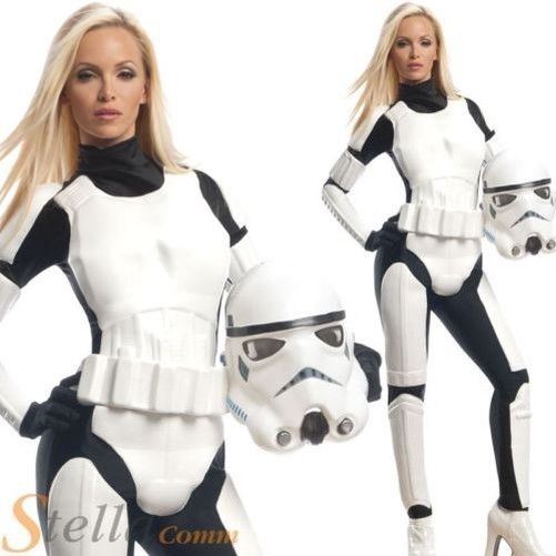 Ladies Stormtrooper Costume Star Wars Fancy Dress Womens Adult Outfit