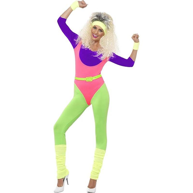 Smiffys 80s Aerobic Workout Women's Fancy Dress Costume - Picture 6 of 8