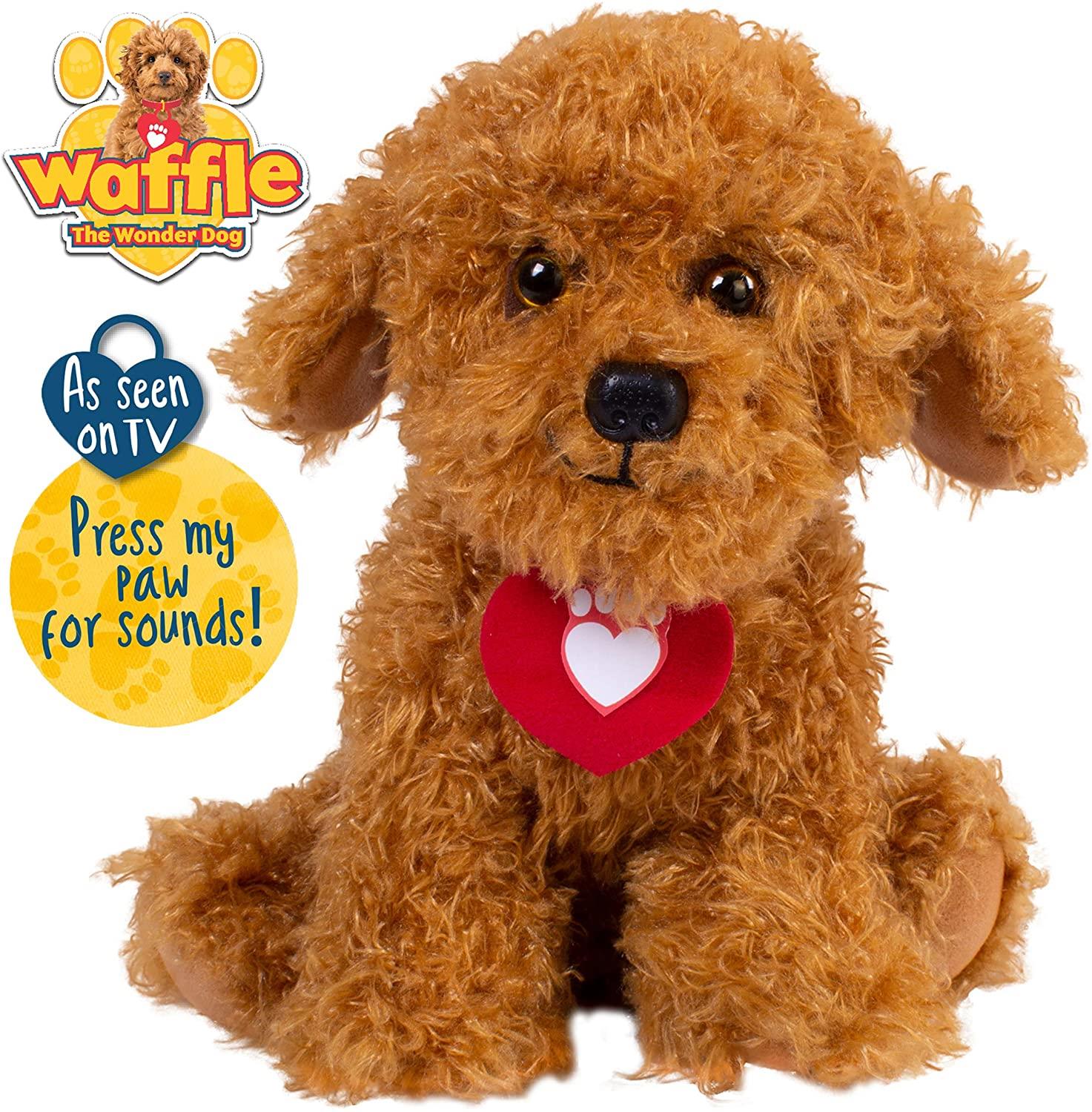 Waffle The Wonder Dog Soft Toy With Sounds Official TV Show Dog Plush