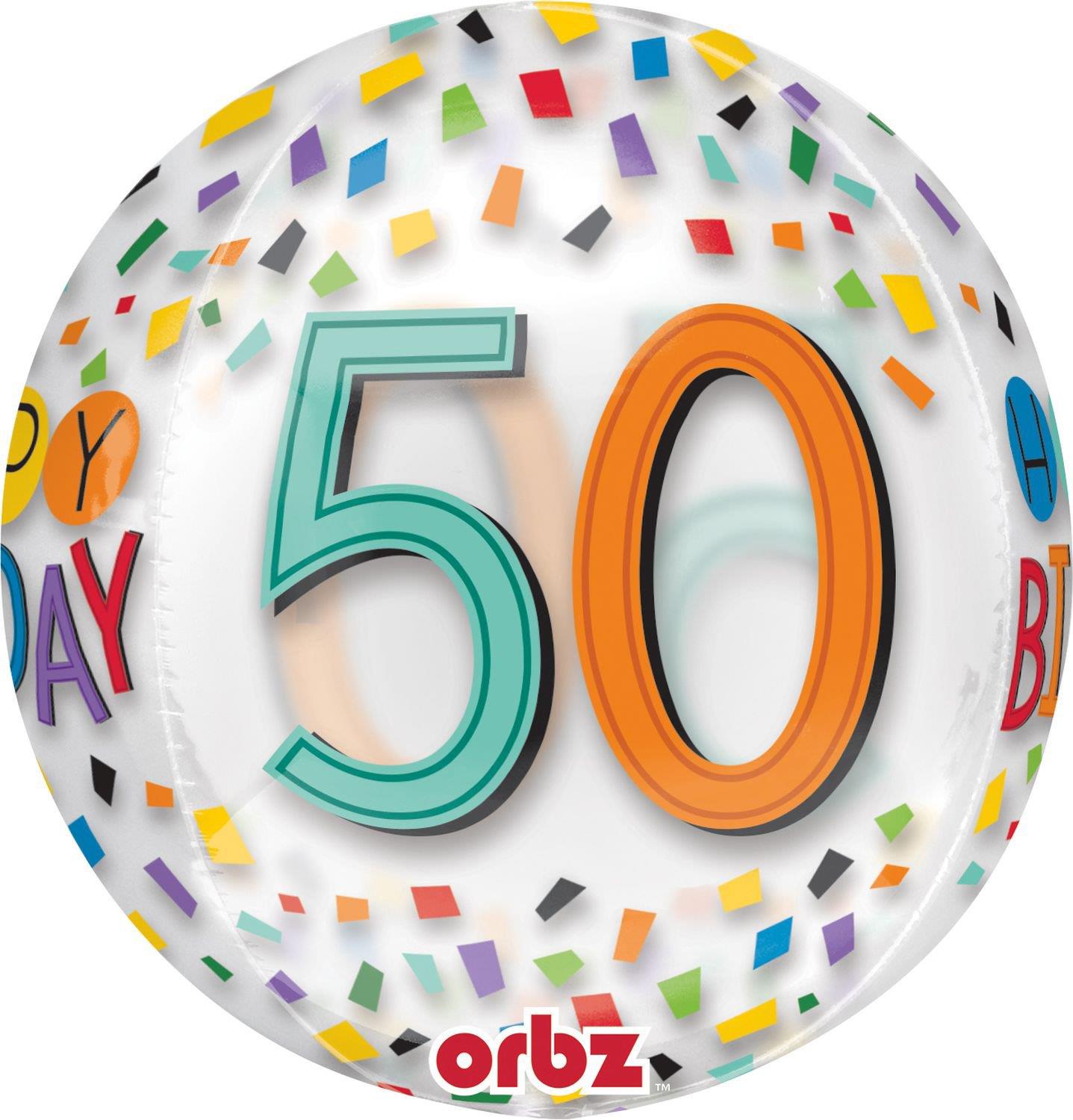 Globos de fiesta de celebración de 50 cumpleaños Amscan - Imagen 6 de 6