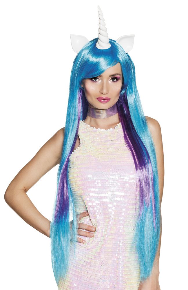 Unicorn Wigs Ladies Fantasy Fancy Dress Costume Accessory - Picture 4 of 5