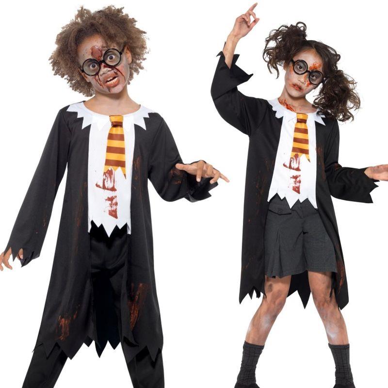 Disfraz de Halloween Smiffys Zombie Estudiante Niños Niñas - Imagen 9 de 11