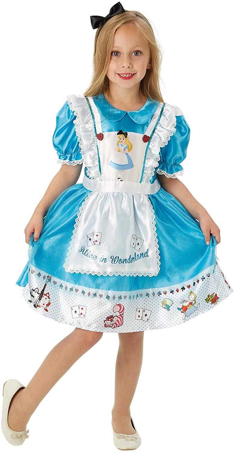Rubie's Disney Alice in Wonderland Alice Girl's Fancy Dress Costume - Picture 8 of 9