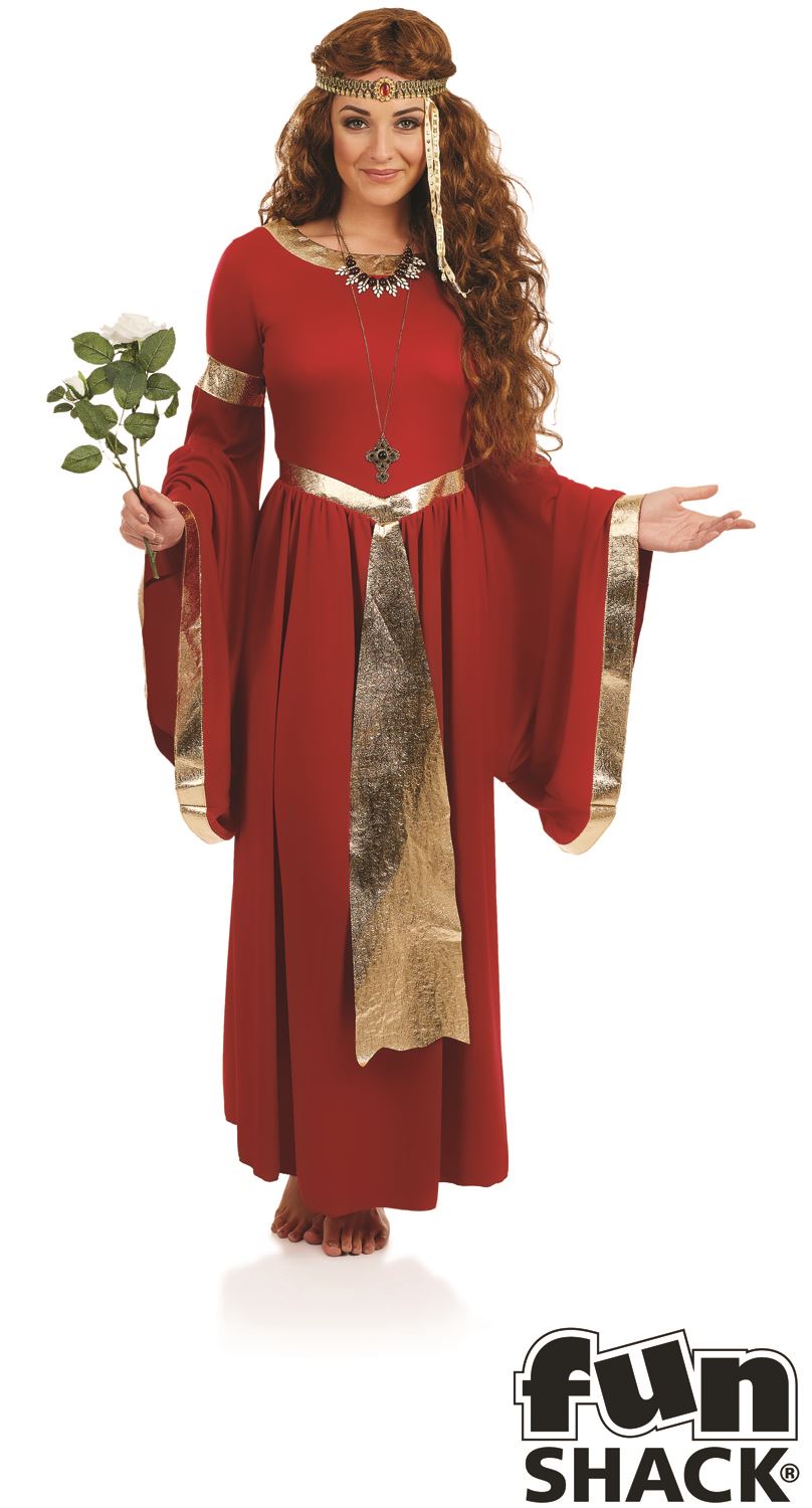 Lady Renaissance Tudor Queen Fancy Dress Costume Ladies Medieval