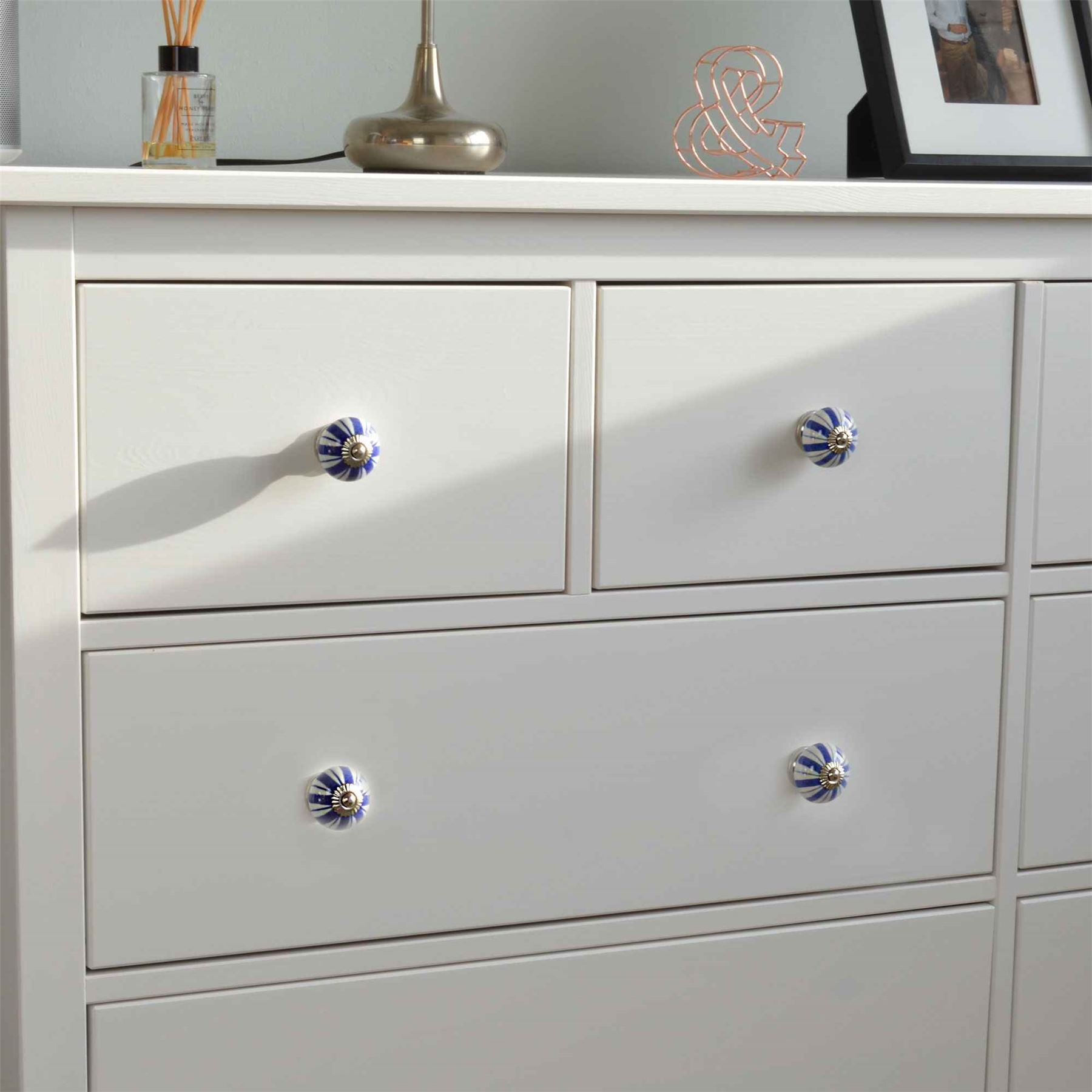 Door Knobs Ceramic Cupboard Drawer Pull Handle Floral Cabinet Knob 1/6/12/24PK - Picture 18 of 48