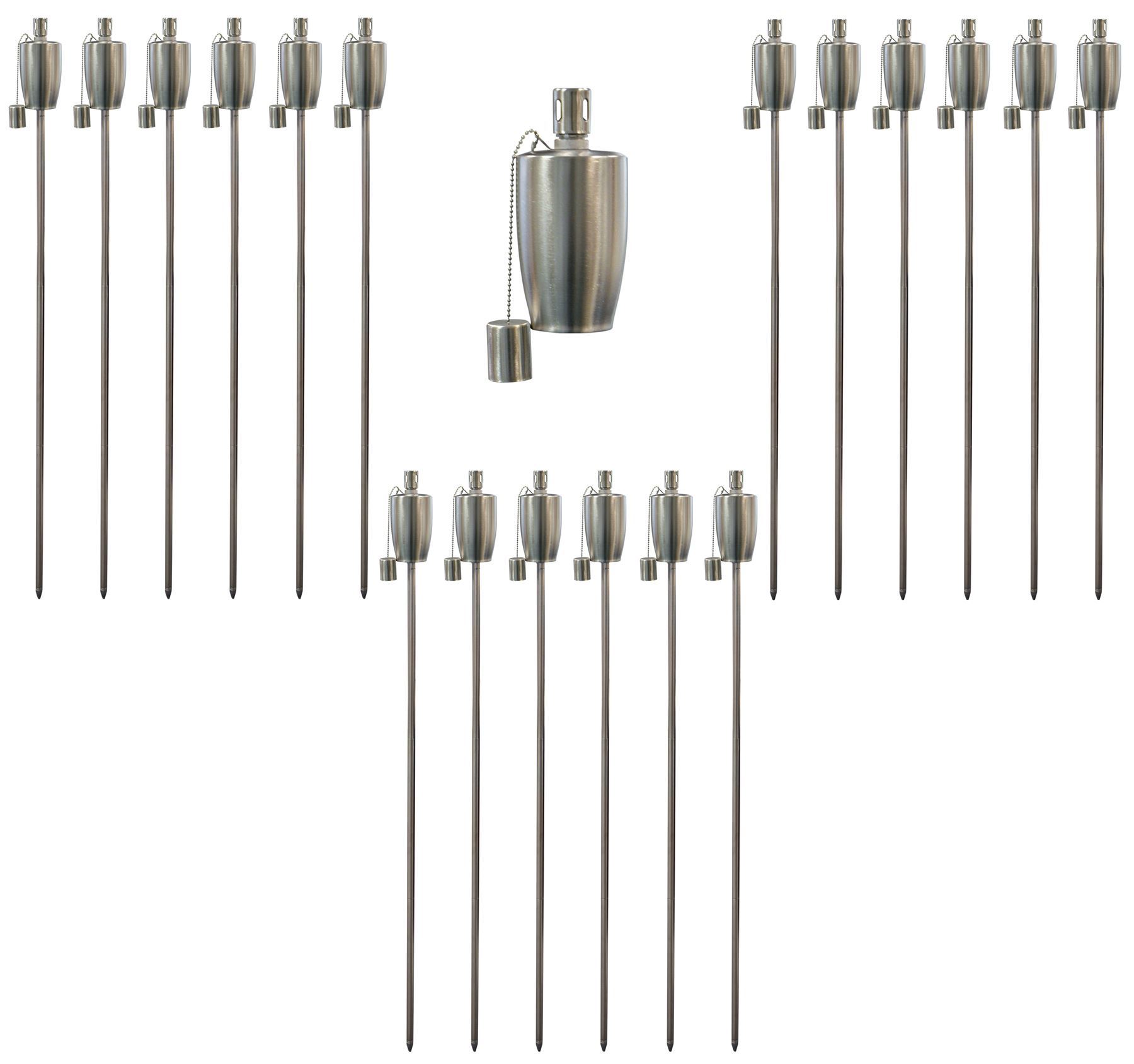 Metal Garden Fire Torches 1.46m Outdoor Path Lamp Garden Torch Lighting 1/2PK - Picture 18 of 37