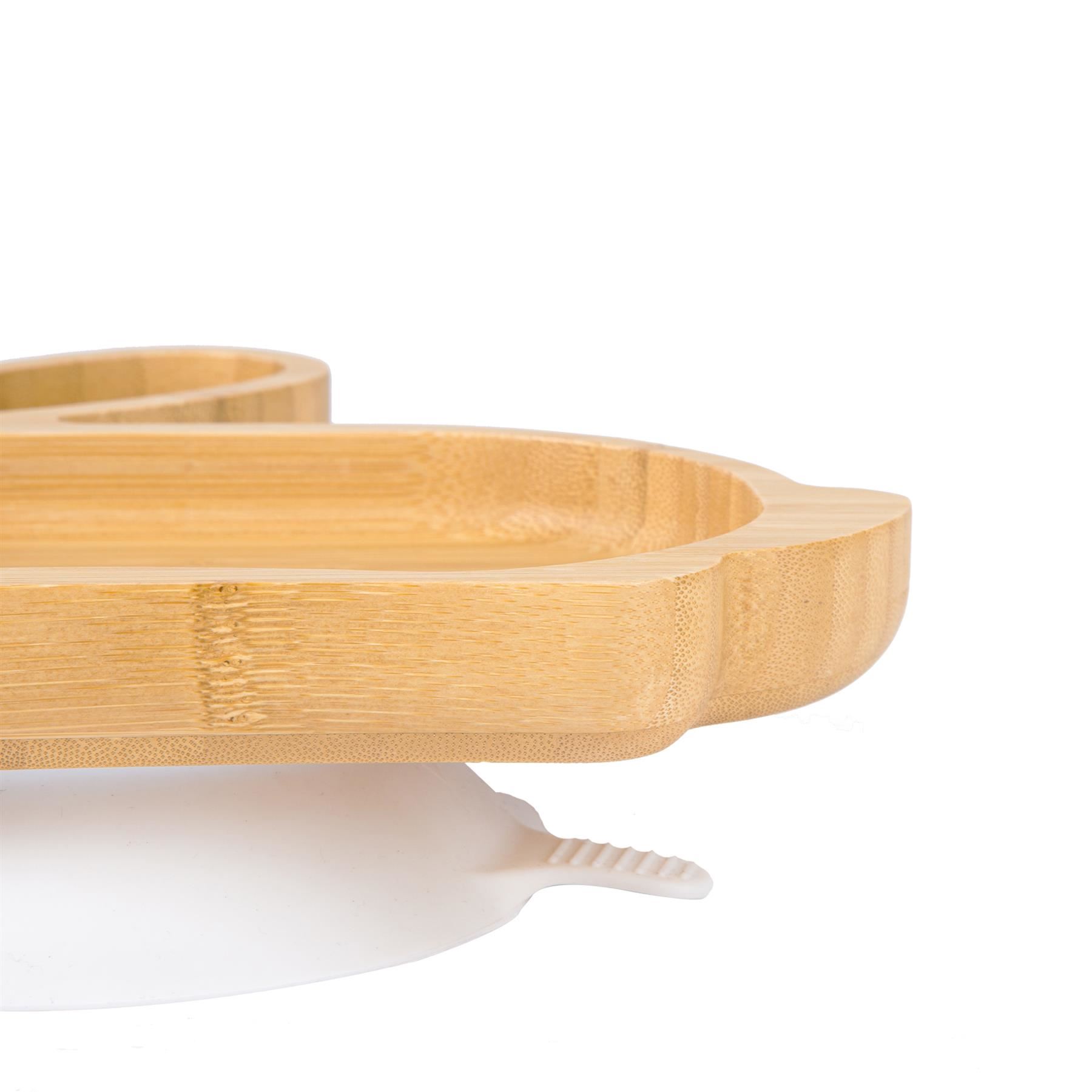 Bunny Rabbit Baby Plate Bamboo Silicone Suction Cup Toddler Dinner Feeding Dish - Picture 25 of 27