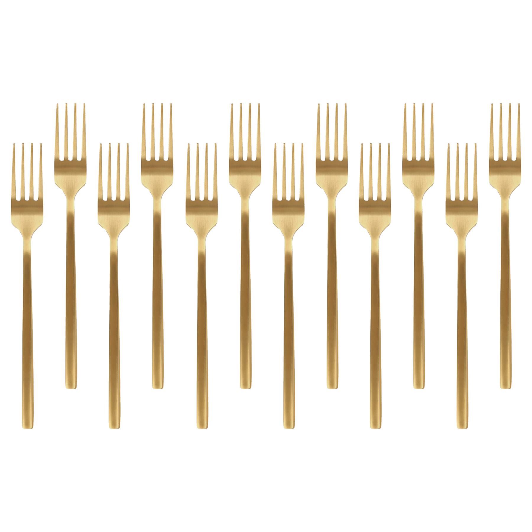 Stainless Steel Dinner Forks 19.5cm Quality Kitchen Dining Dessert Cutlery Set - Picture 21 of 38
