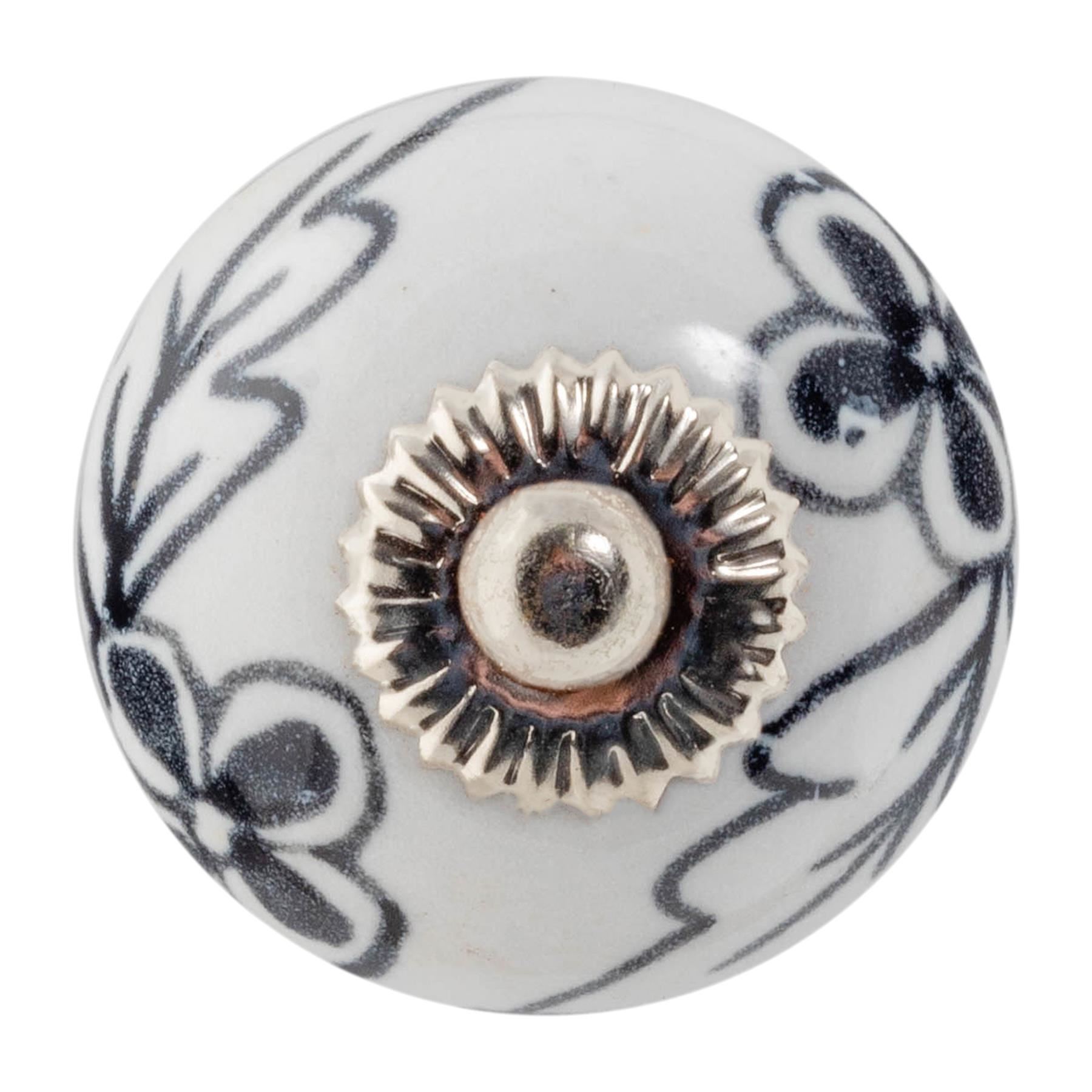 Door Knobs Ceramic Cupboard Drawer Pull Handle Floral Cabinet Knob 1/6/12/24PK - Picture 34 of 48