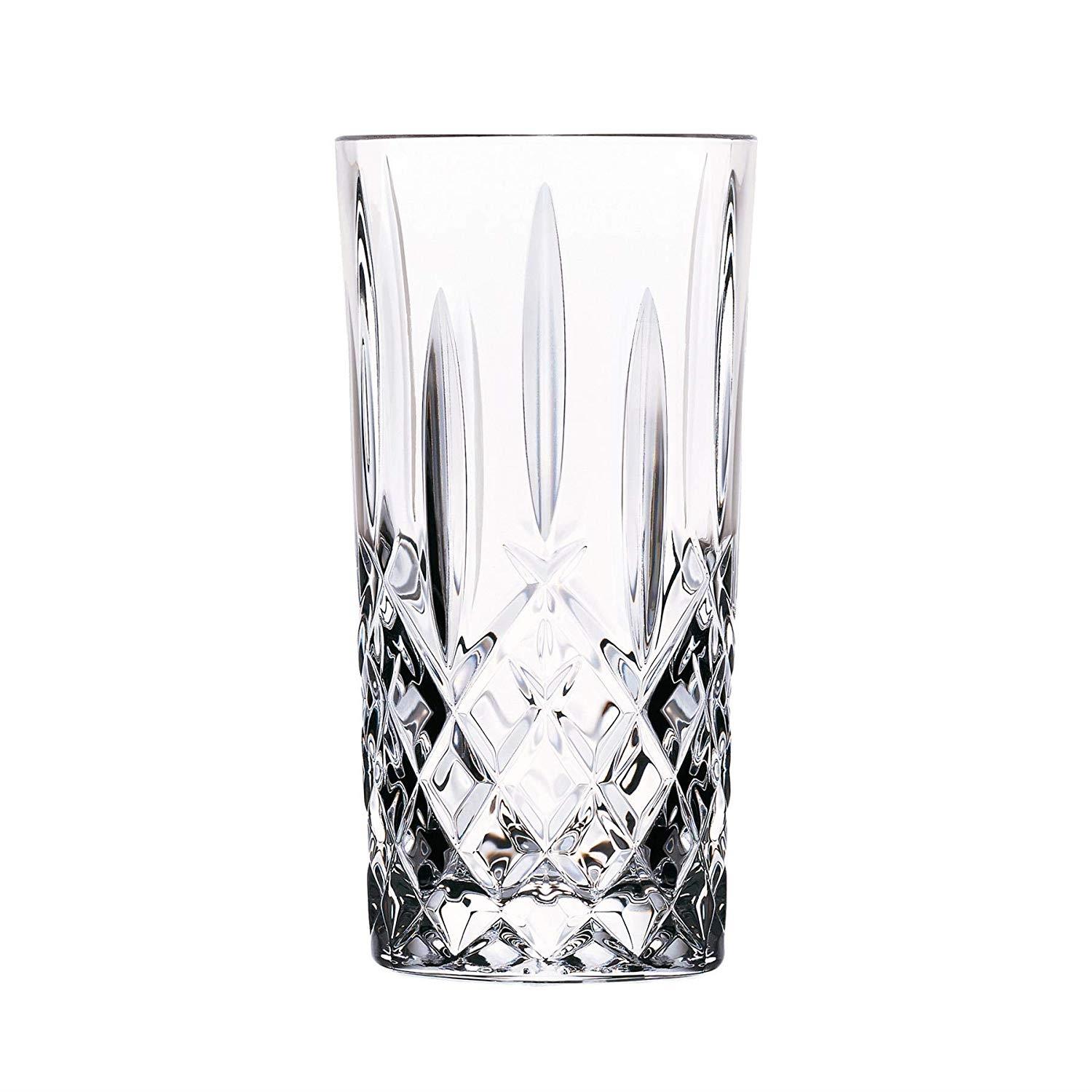 6x Highball Cocktail Glasses Set RCR Crystal Cut Glass Drinking