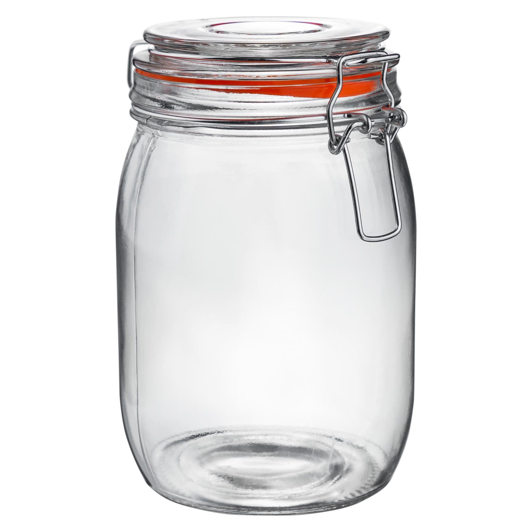 Glass Storage Jars Airtight Clip Top Lid Food Preserve Preserving Jar 1 Litre x6 eBay
