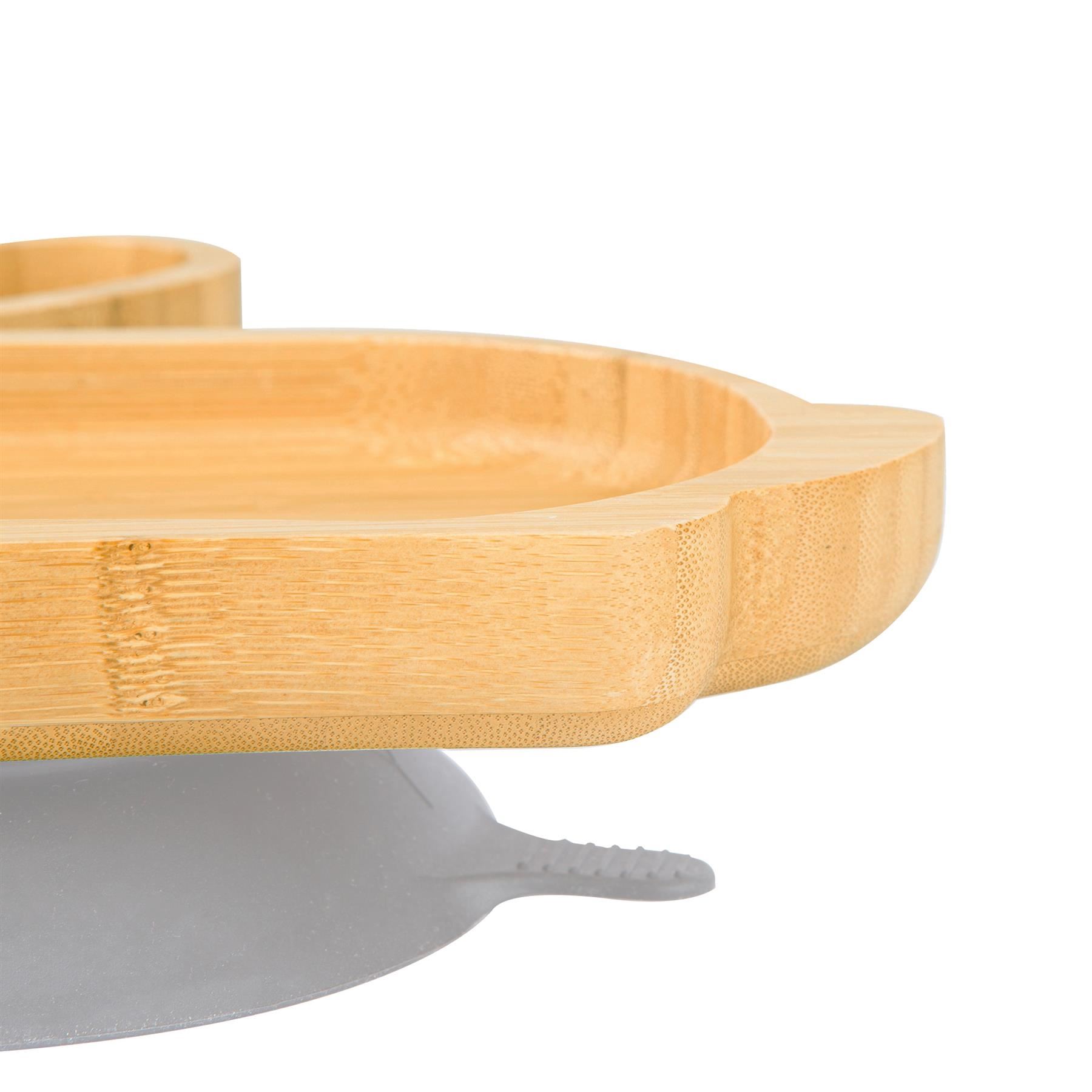 Bunny Rabbit Baby Plate Bamboo Silicone Suction Cup Toddler Dinner Feeding Dish - Picture 14 of 27