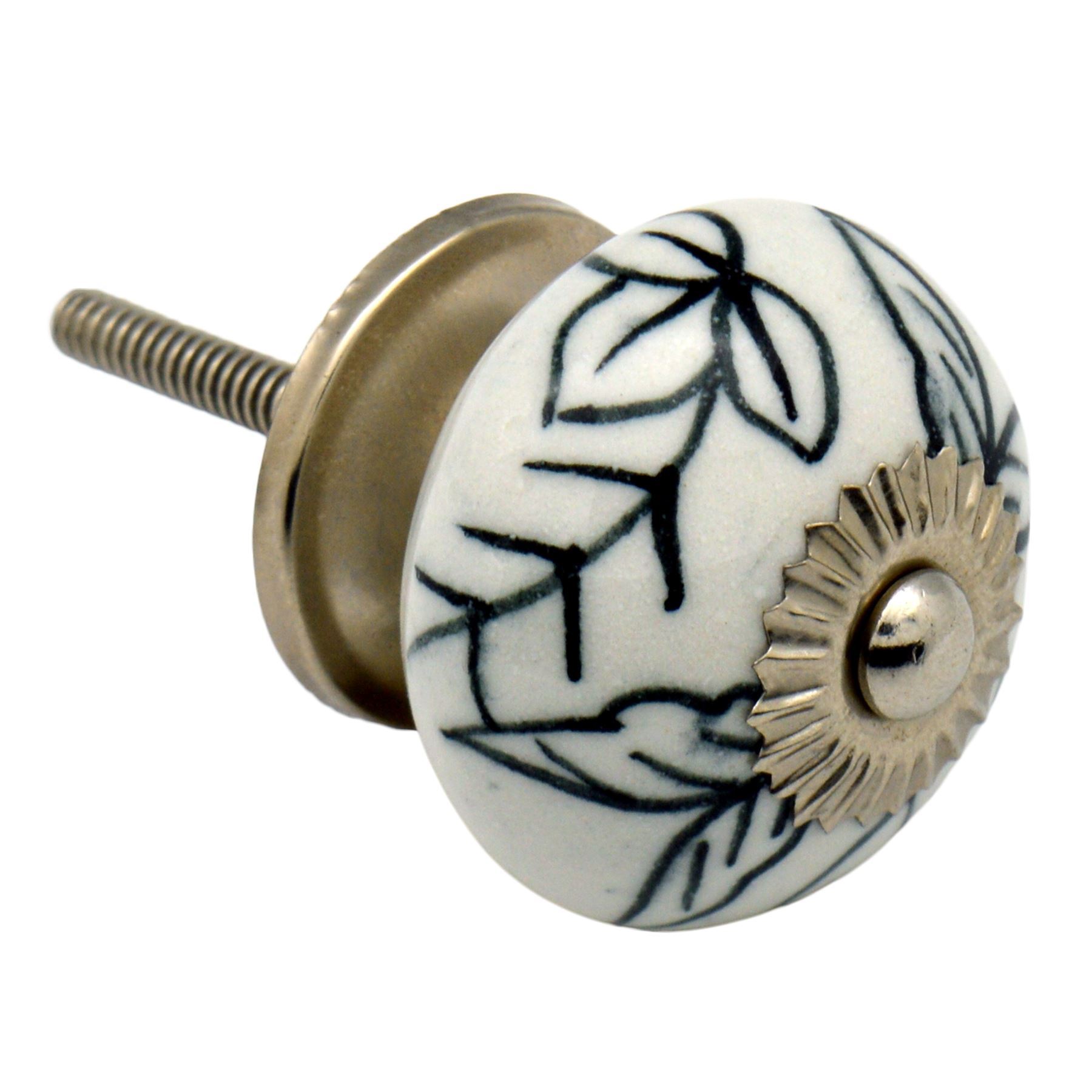 Door Knobs Ceramic Cupboard Drawer Pull Handle Floral Cabinet Knob 1/6/12/24PK - Picture 30 of 48