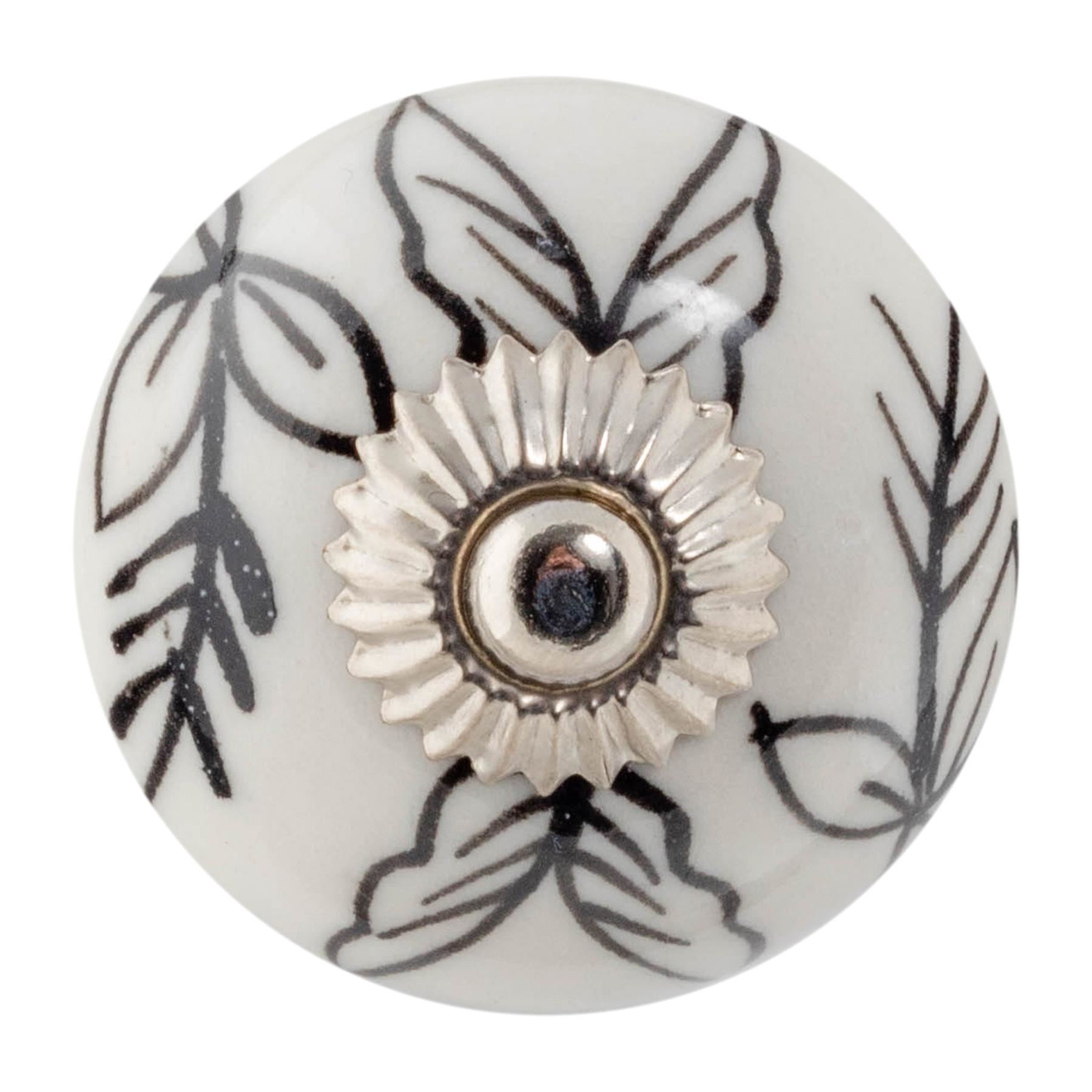 Door Knobs Ceramic Cupboard Drawer Pull Handle Floral Cabinet Knob 1/6/12/24PK - Picture 29 of 48