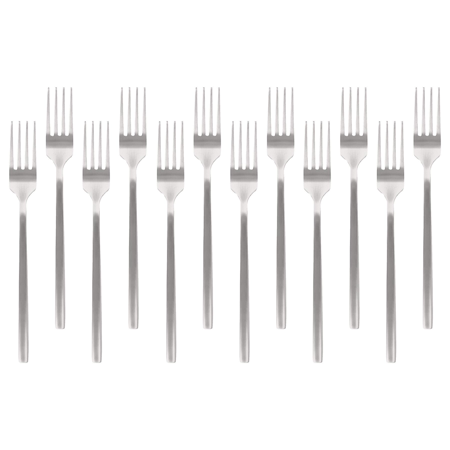 Stainless Steel Dinner Forks 19.5cm Quality Kitchen Dining Dessert Cutlery Set - Picture 30 of 38