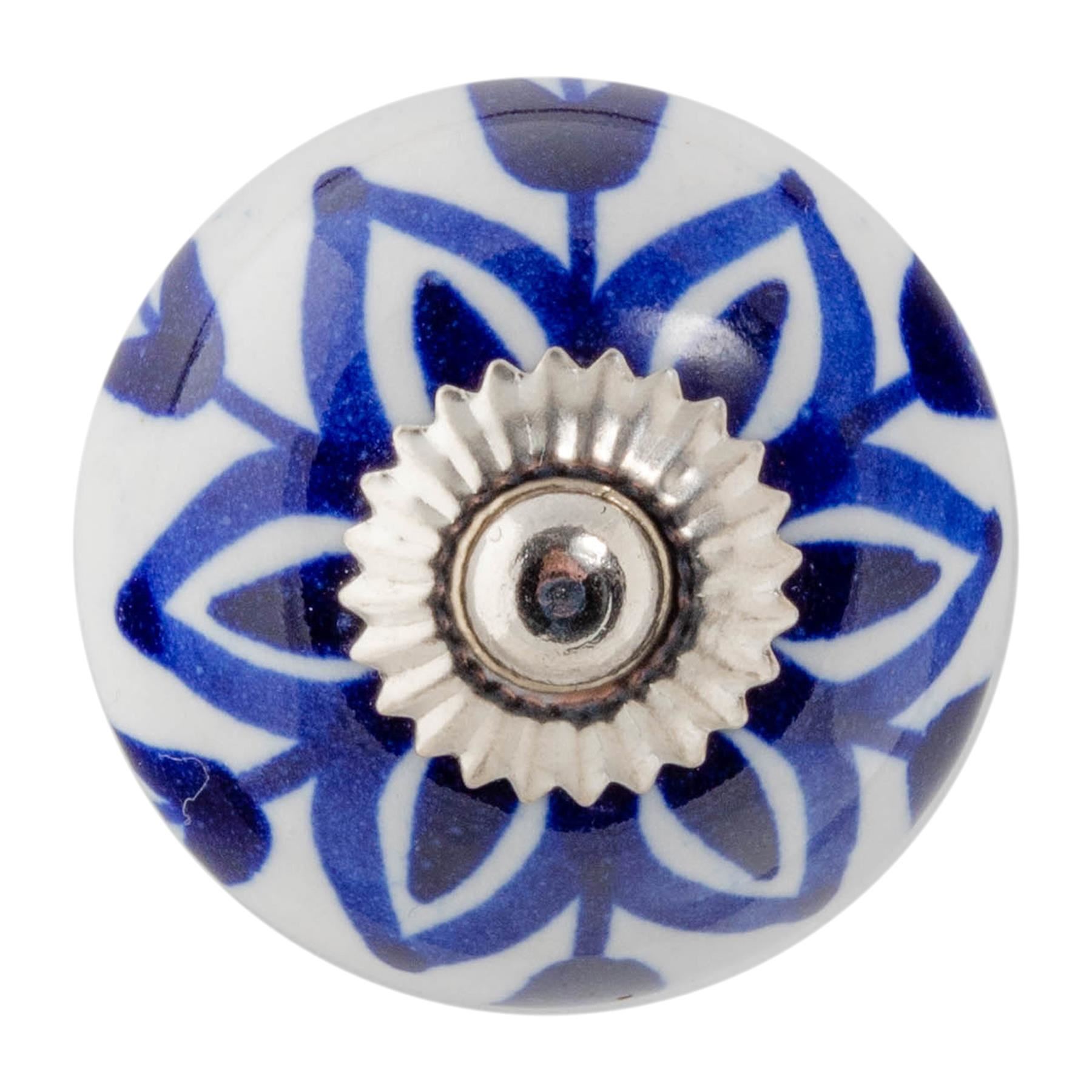 Door Knobs Ceramic Cupboard Drawer Pull Handle Floral Cabinet Knob 1/6/12/24PK - Picture 4 of 48