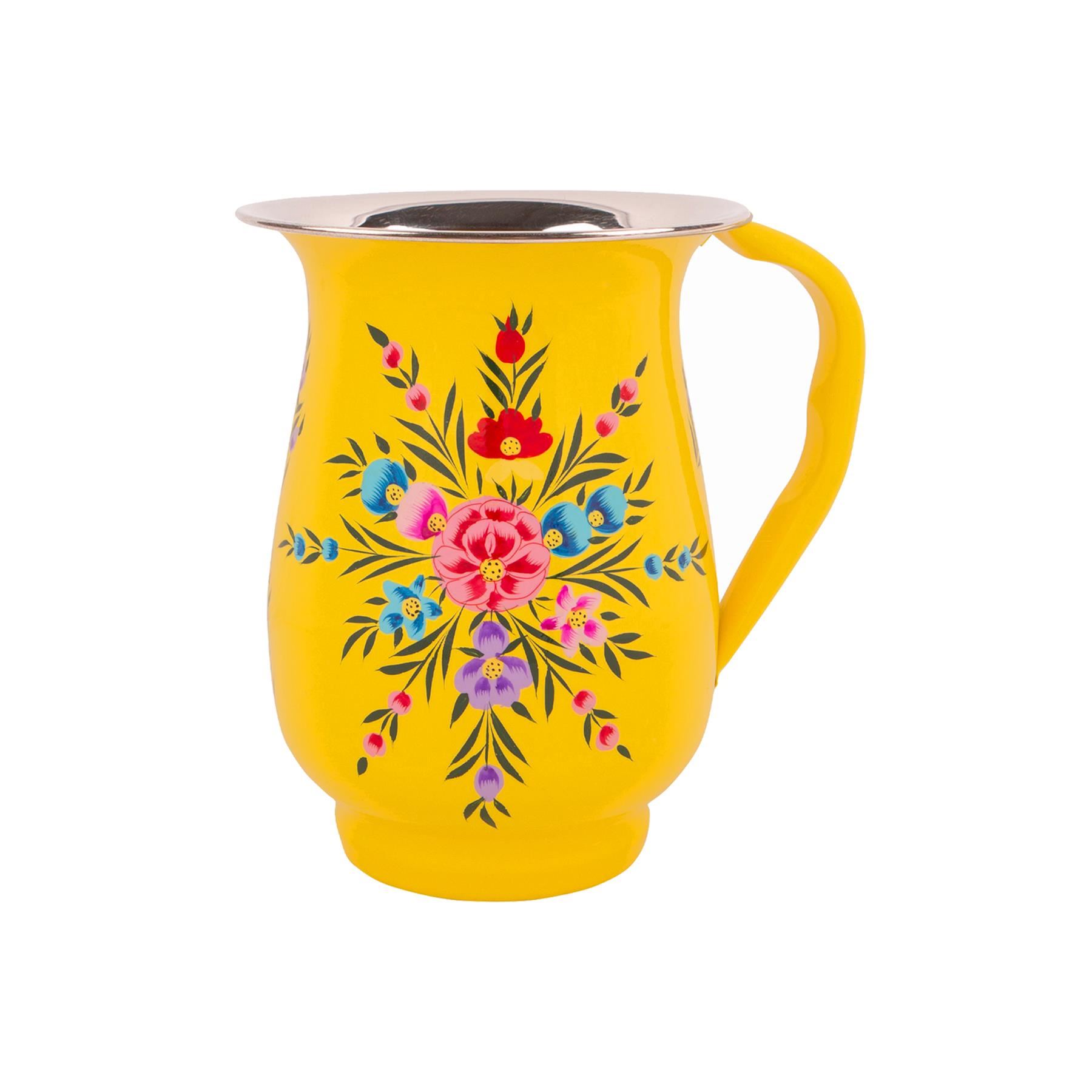 1x Pansy 1.7L Hand-Painted Picnic Water Jug Household Camping Pitcher - Picture 2 of 37