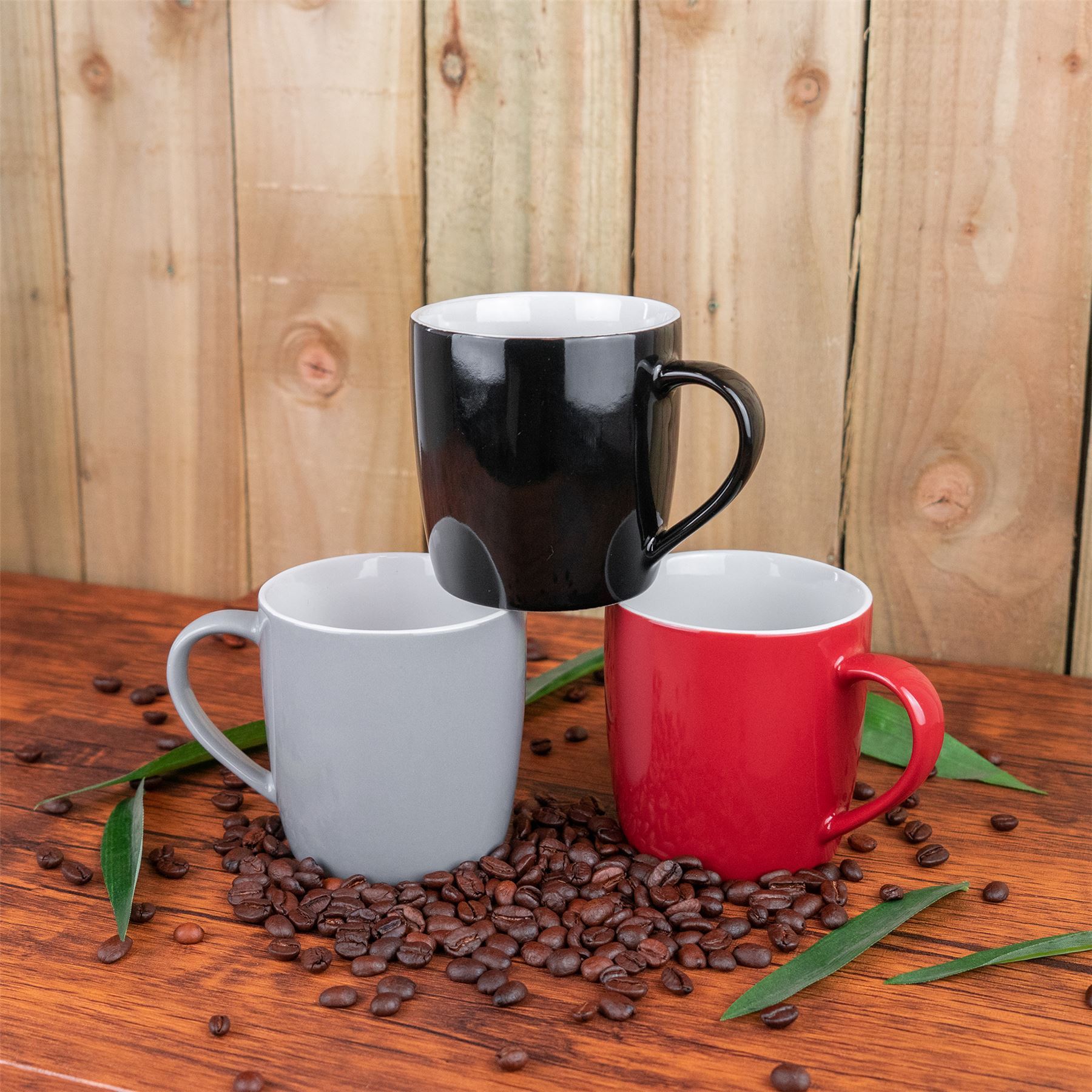 Tea Coffee Mugs Ceramic Contemporary Coloured Drinks Mug, 340ml - Set of 6 - Picture 18 of 170