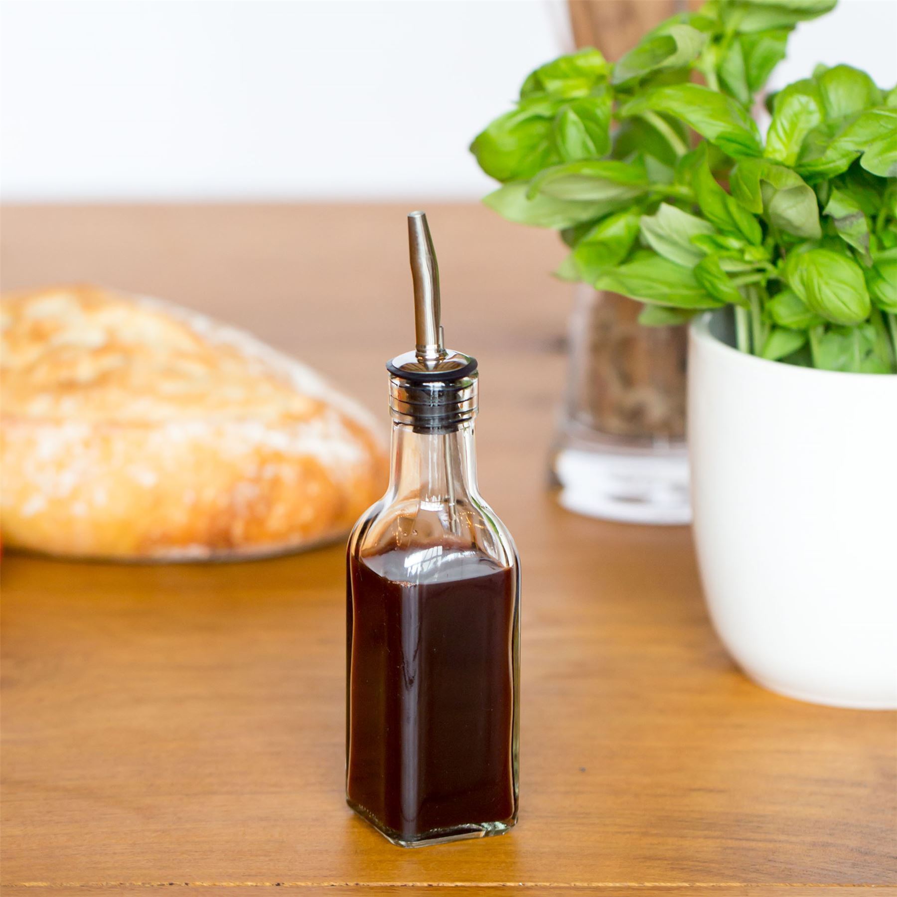 Olive Oil Pourer Bottle Vinegar Dressing Drizzler Dispenser With Tapor