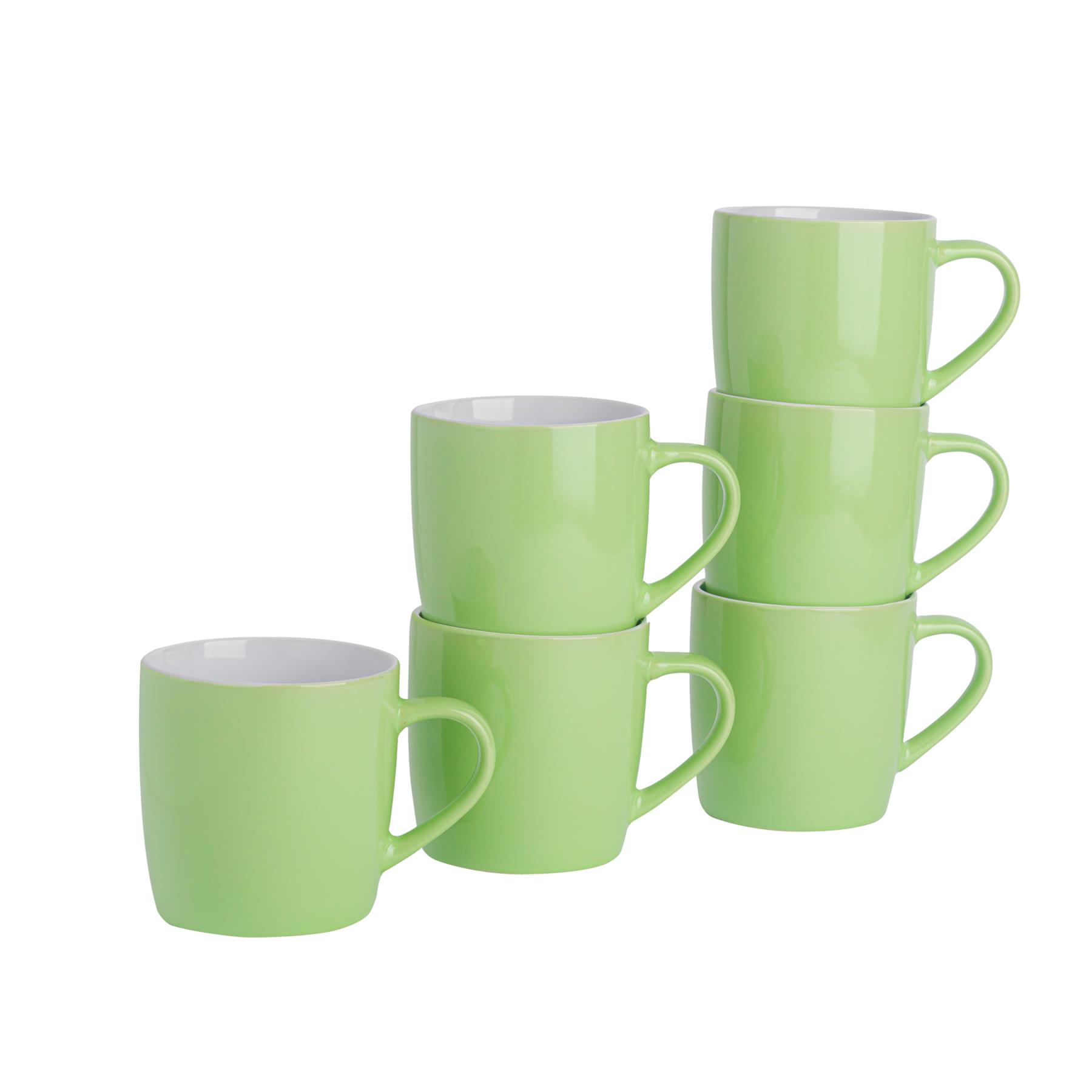 Tea Coffee Mugs Ceramic Contemporary Coloured Drinks Mug, 340ml - Set of 6 - Picture 71 of 170