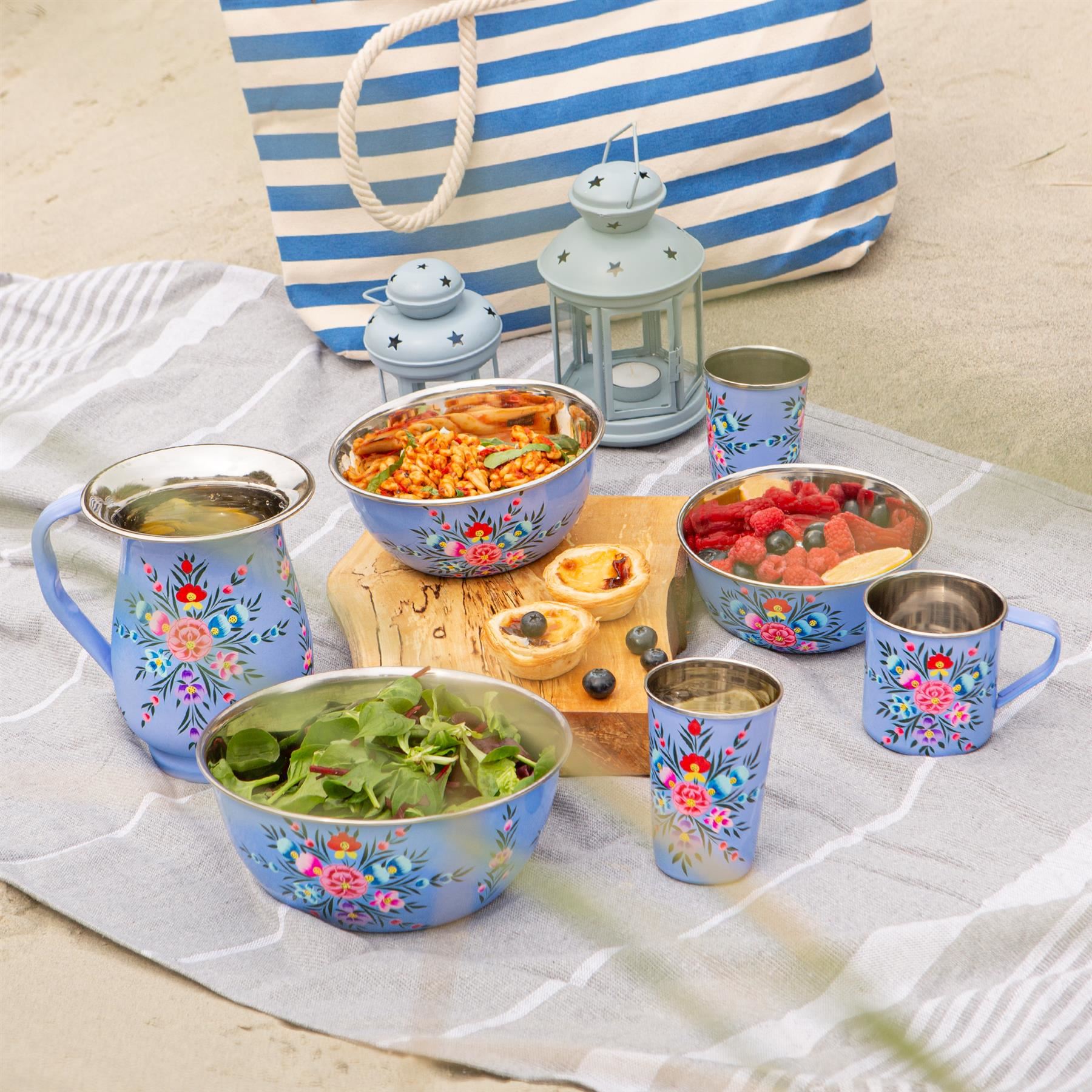 1x Pansy 1.7L Hand-Painted Picnic Water Jug Household Camping Pitcher - Picture 31 of 37
