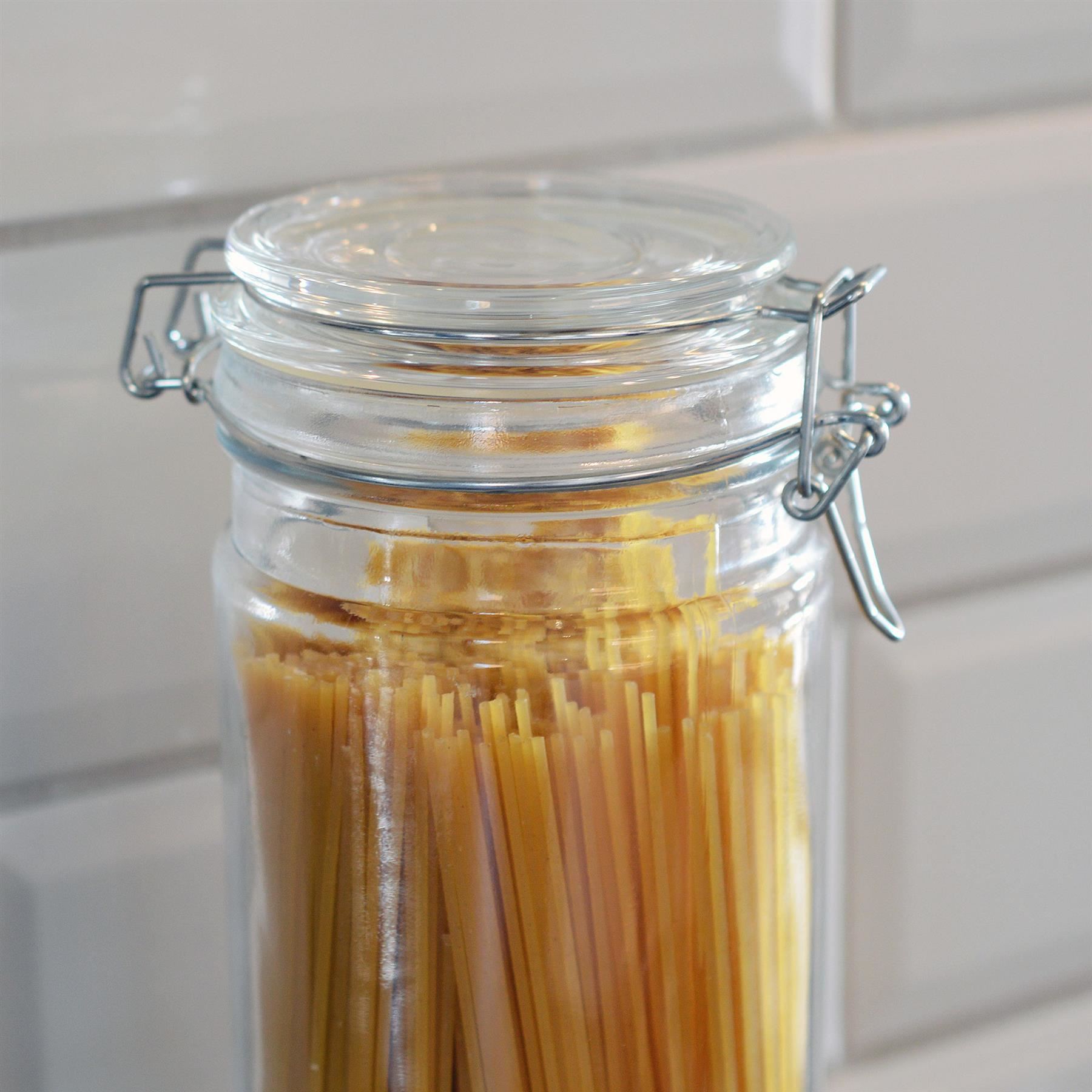 Glass Storage Jars Airtight Clip Top Lid Food Preserve Preserving Jar 2