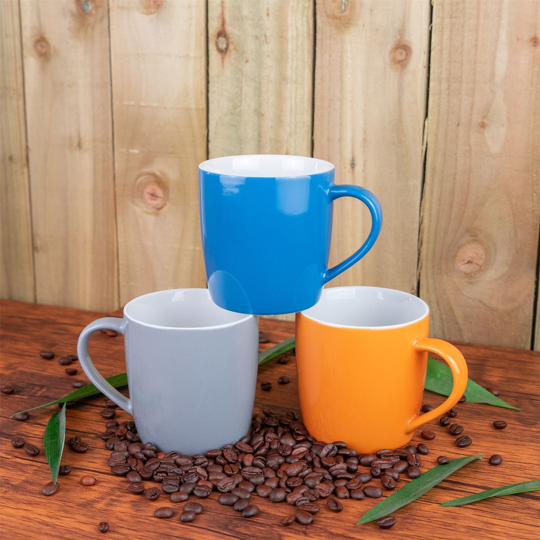Tea Coffee Mugs Ceramic Contemporary Coloured Drinks Mug, 340ml - Set of 6 - Picture 38 of 170