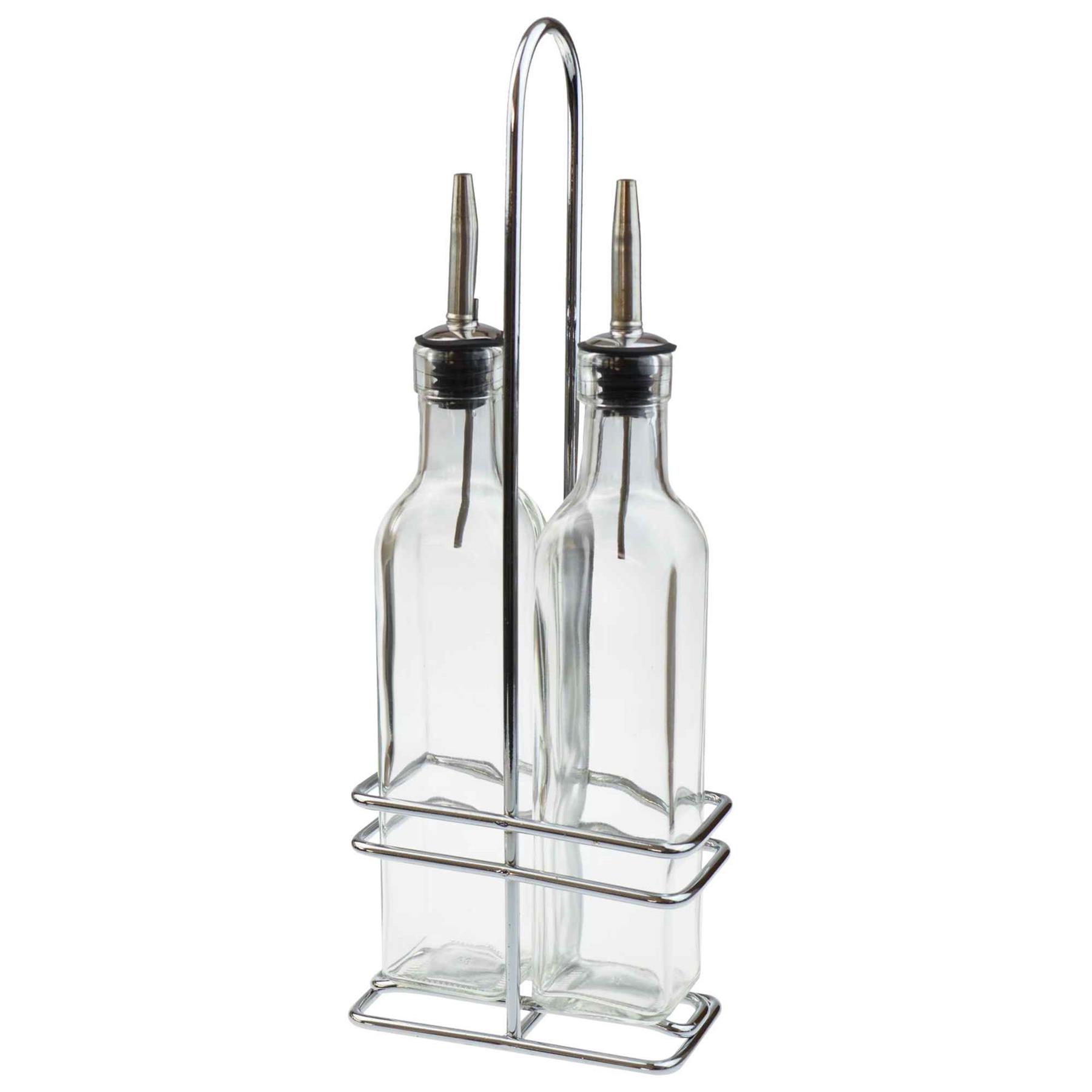 Olive Oil Pourer Bottle Set 2 Vinegar Dressing Drizzler Bottles