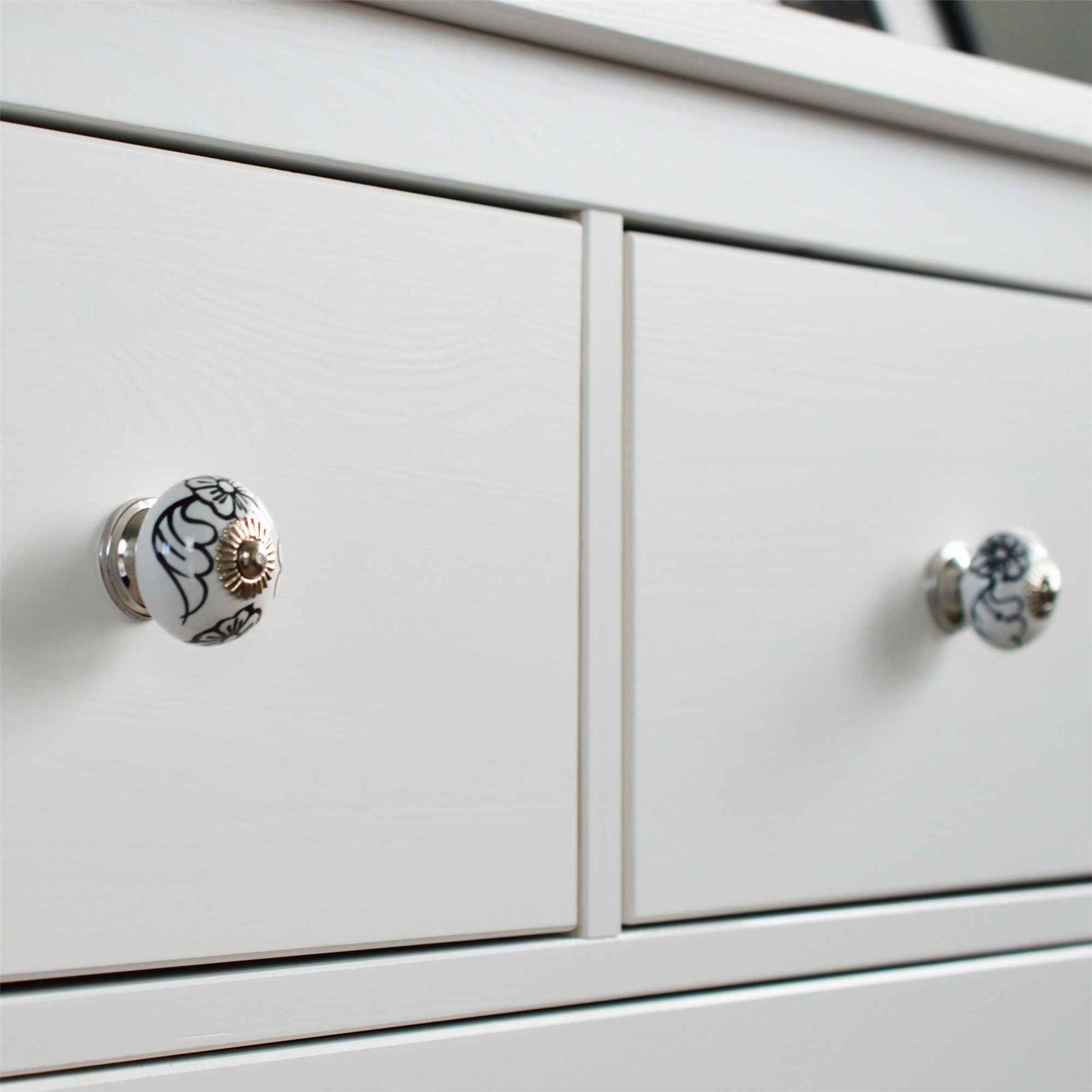 Door Knobs Ceramic Cupboard Drawer Pull Handle Floral Cabinet Knob 1/6/12/24PK - Picture 42 of 48