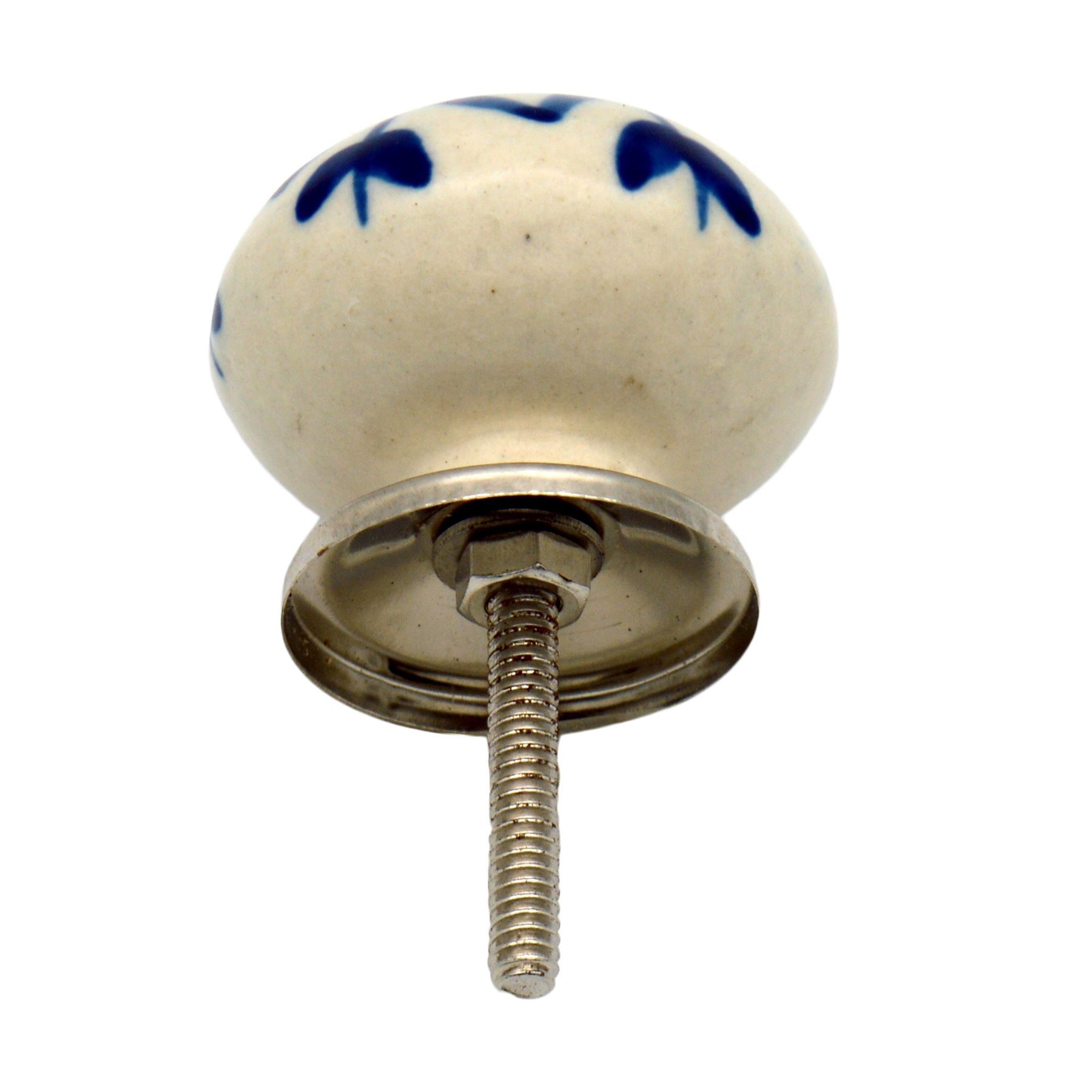 Door Knobs Ceramic Cupboard Drawer Pull Handle Floral Cabinet Knob 1/6/12/24PK - Picture 6 of 48