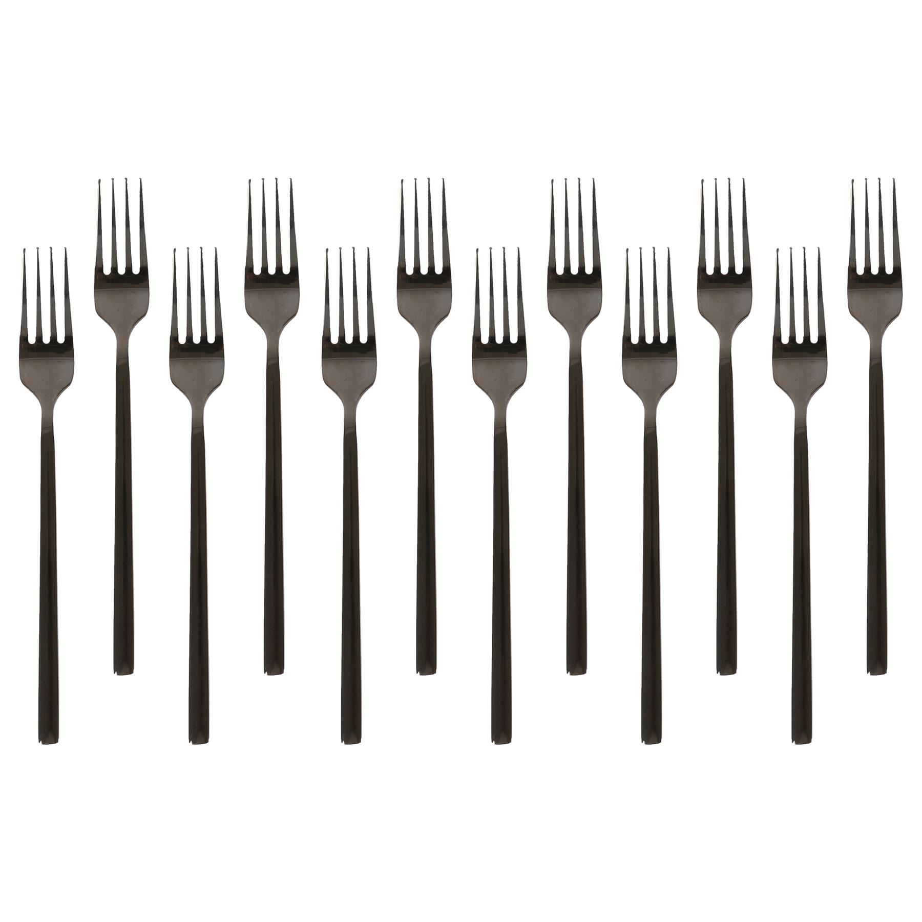 Stainless Steel Dinner Forks 19.5cm Quality Kitchen Dining Dessert Cutlery Set - Picture 3 of 38