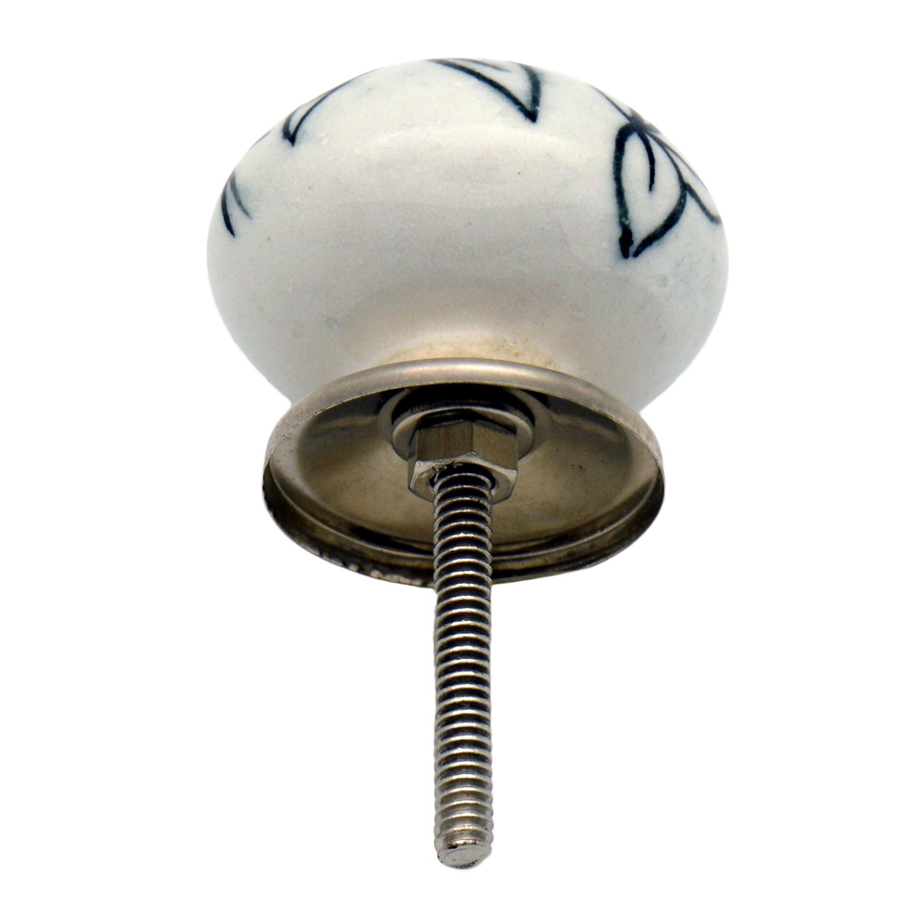 Door Knobs Ceramic Cupboard Drawer Pull Handle Floral Cabinet Knob 1/6/12/24PK - Picture 31 of 48