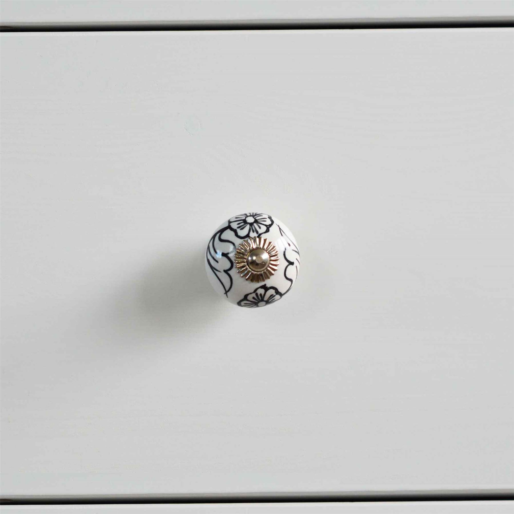 Door Knobs Ceramic Cupboard Drawer Pull Handle Floral Cabinet Knob 1/6/12/24PK - Picture 43 of 48